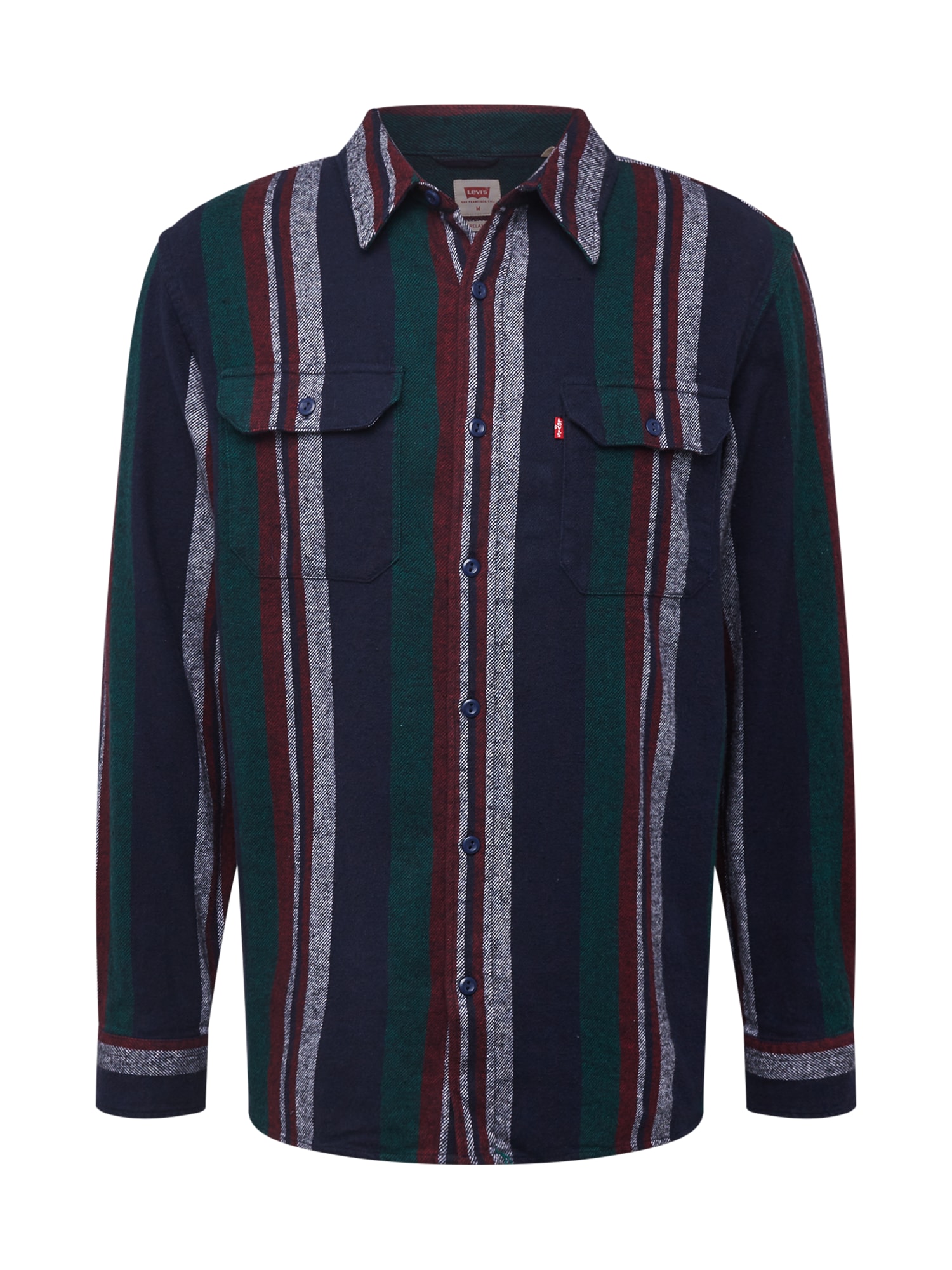 LEVI'S Srajca 'JACKSON WORKER'  mornarska / temno zelena / temno rdeča