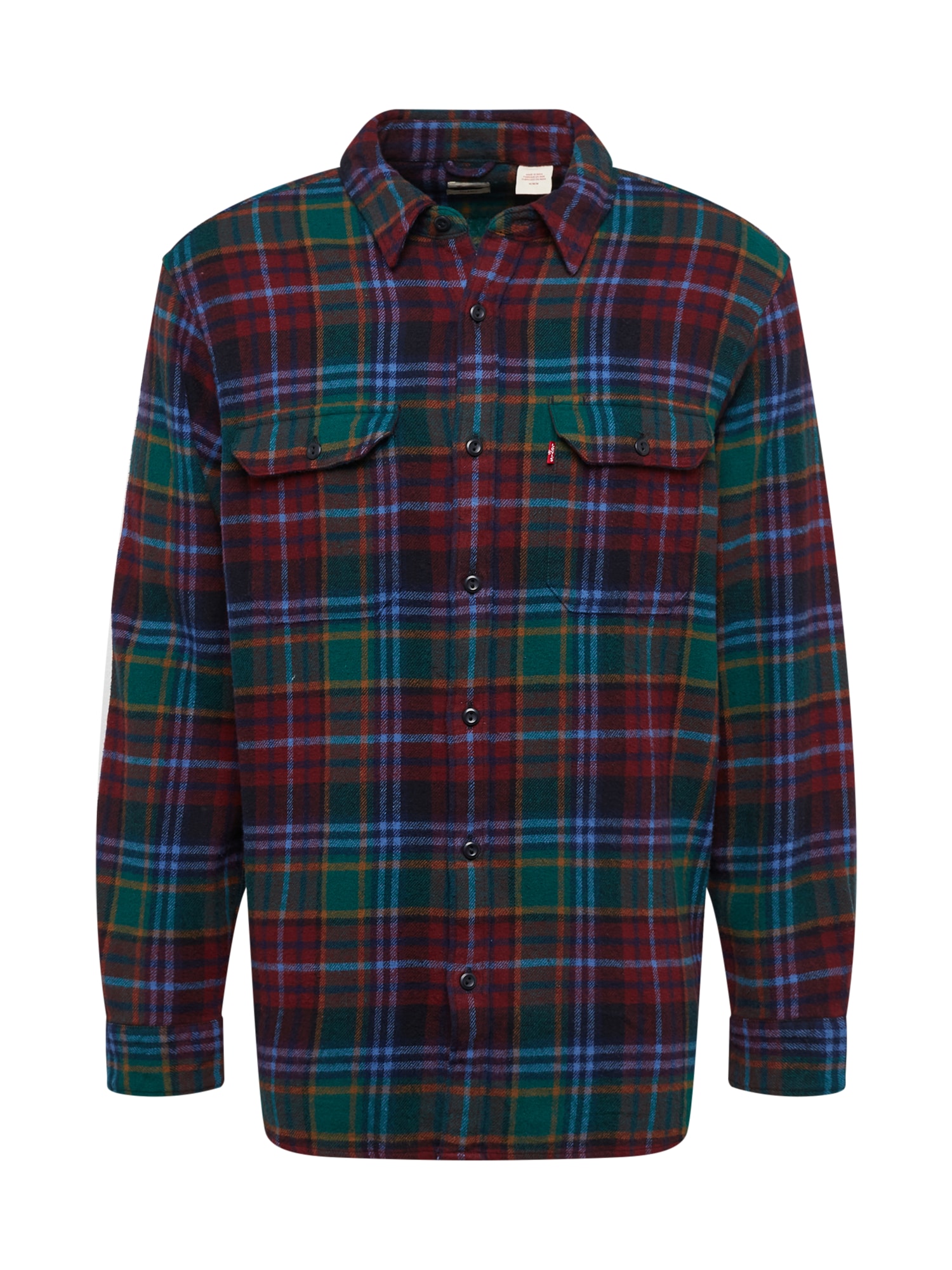 LEVI'S Srajca 'JACKSON WORKER'  svetlo modra / temno modra / kostanj rjava / smaragd