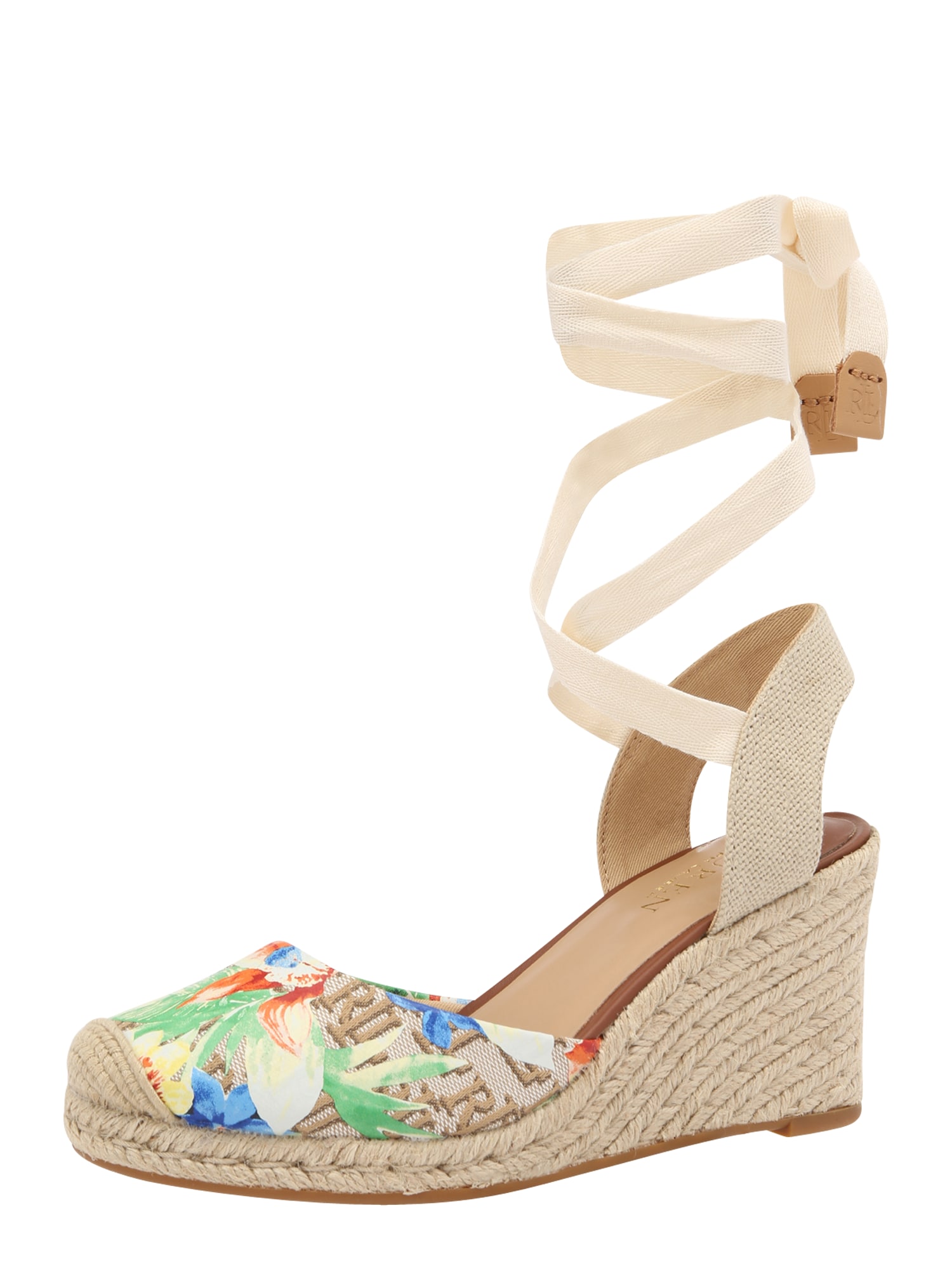 Lauren Ralph Lauren Sandali  bež / kaki / mešane barve