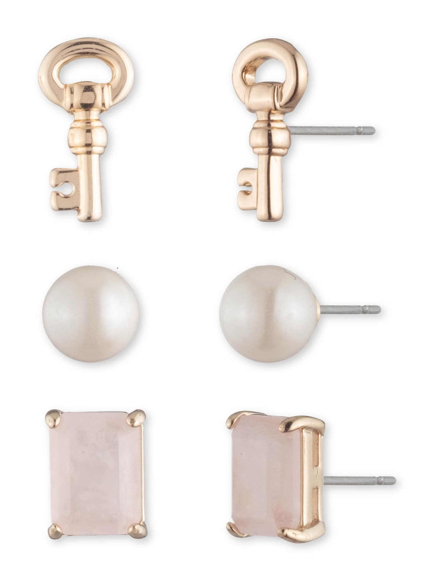 Lauren Ralph Lauren Uhani 'STONE KEY'  zlata / roza / biserno bela