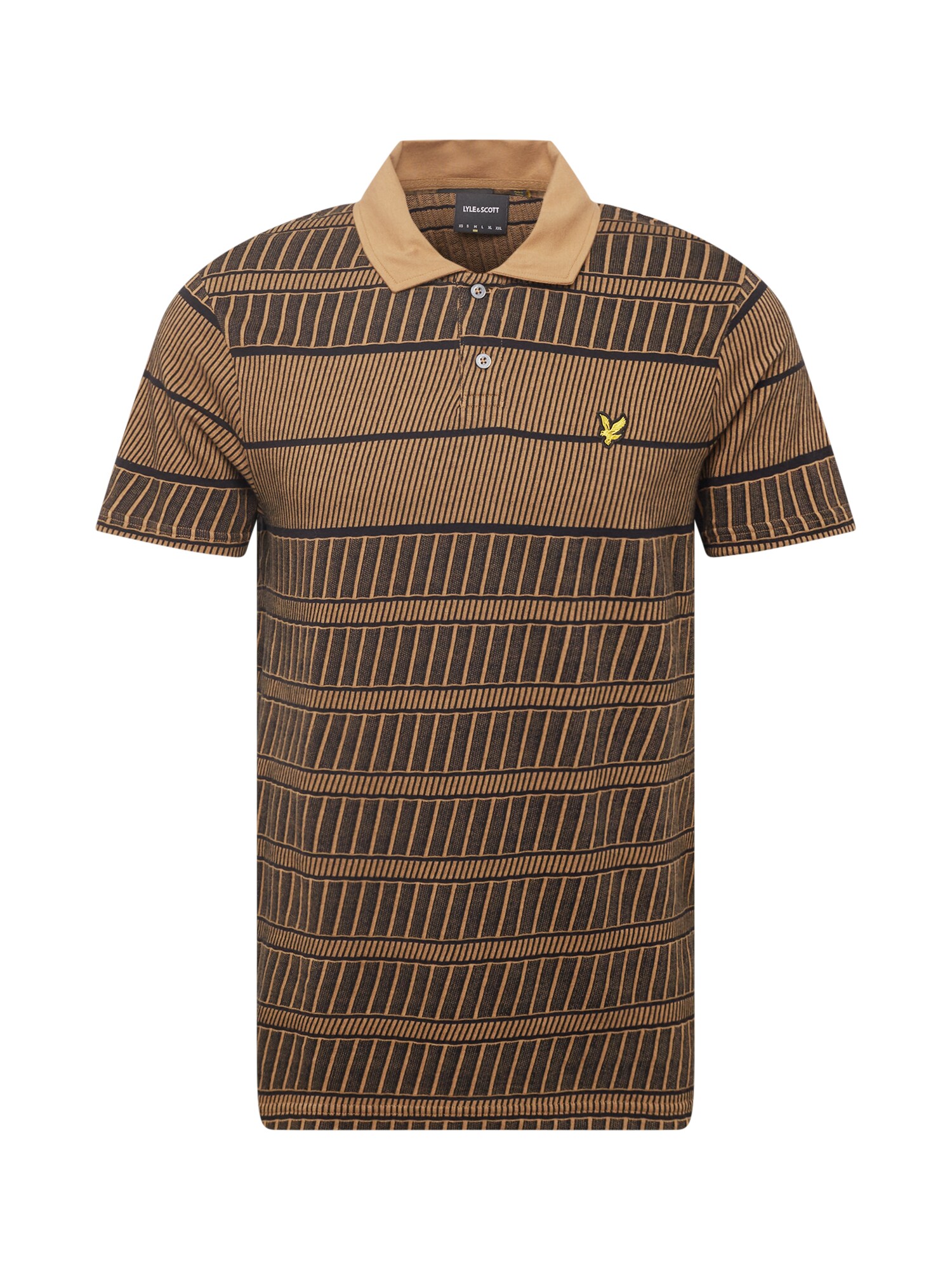 Lyle & Scott Majica 'Grid'  kamela / temno rjava / rumena