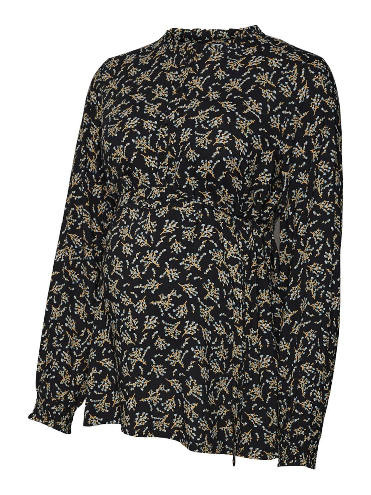 MAMALICIOUS Bluza 'Sanne Lia'  rumena / dimno-siva / črna / bela