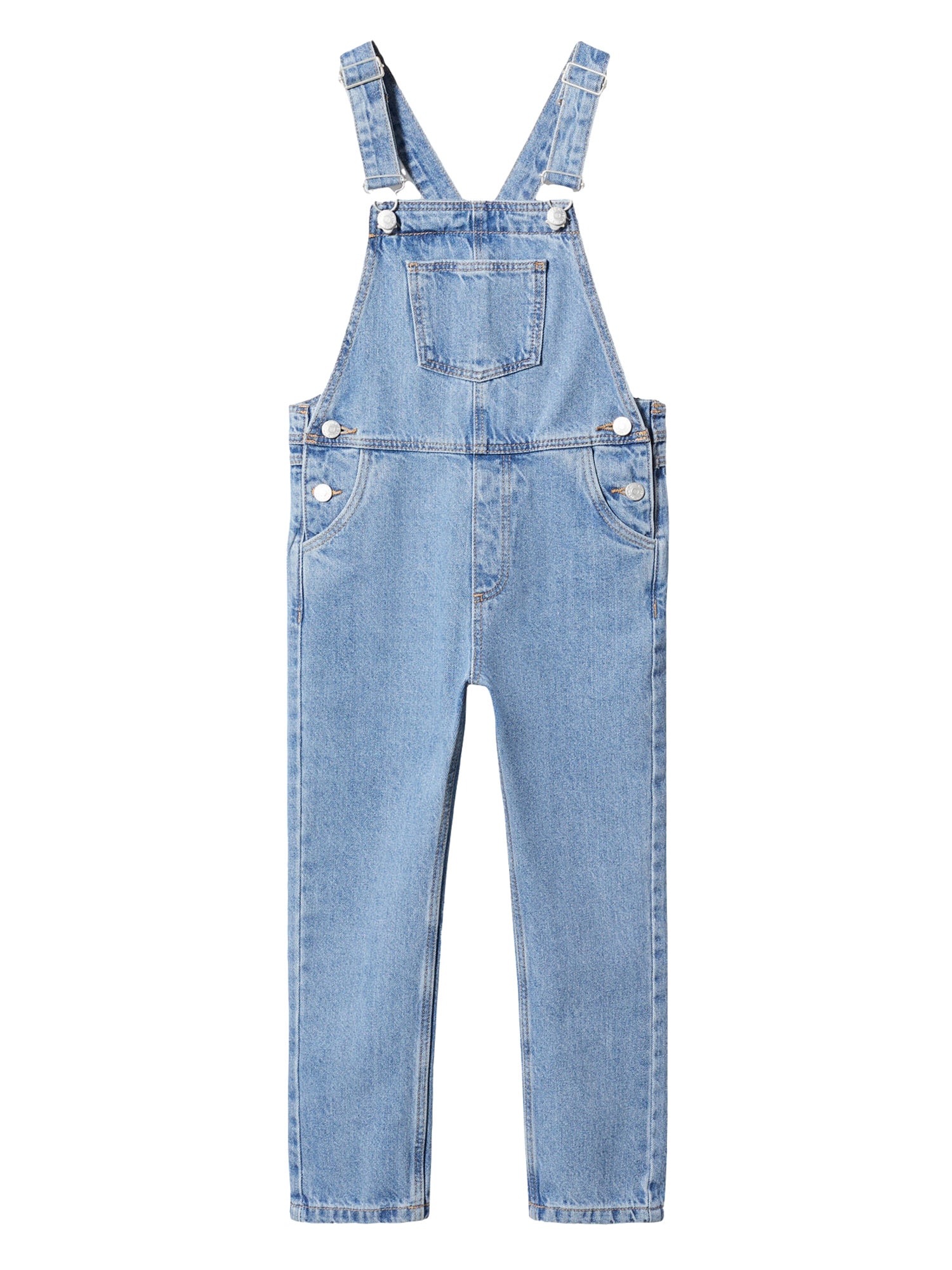 MANGO KIDS Hlače z naramnicami 'Amara'  moder denim