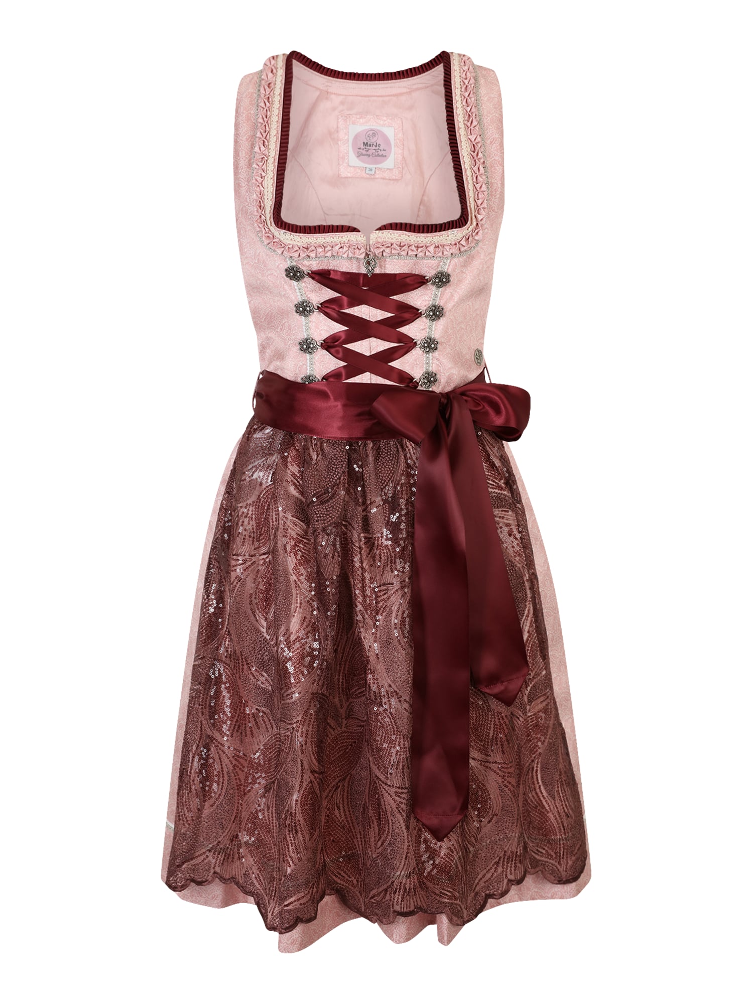 MARJO Dirndl 'Dilara'  roza / bordo