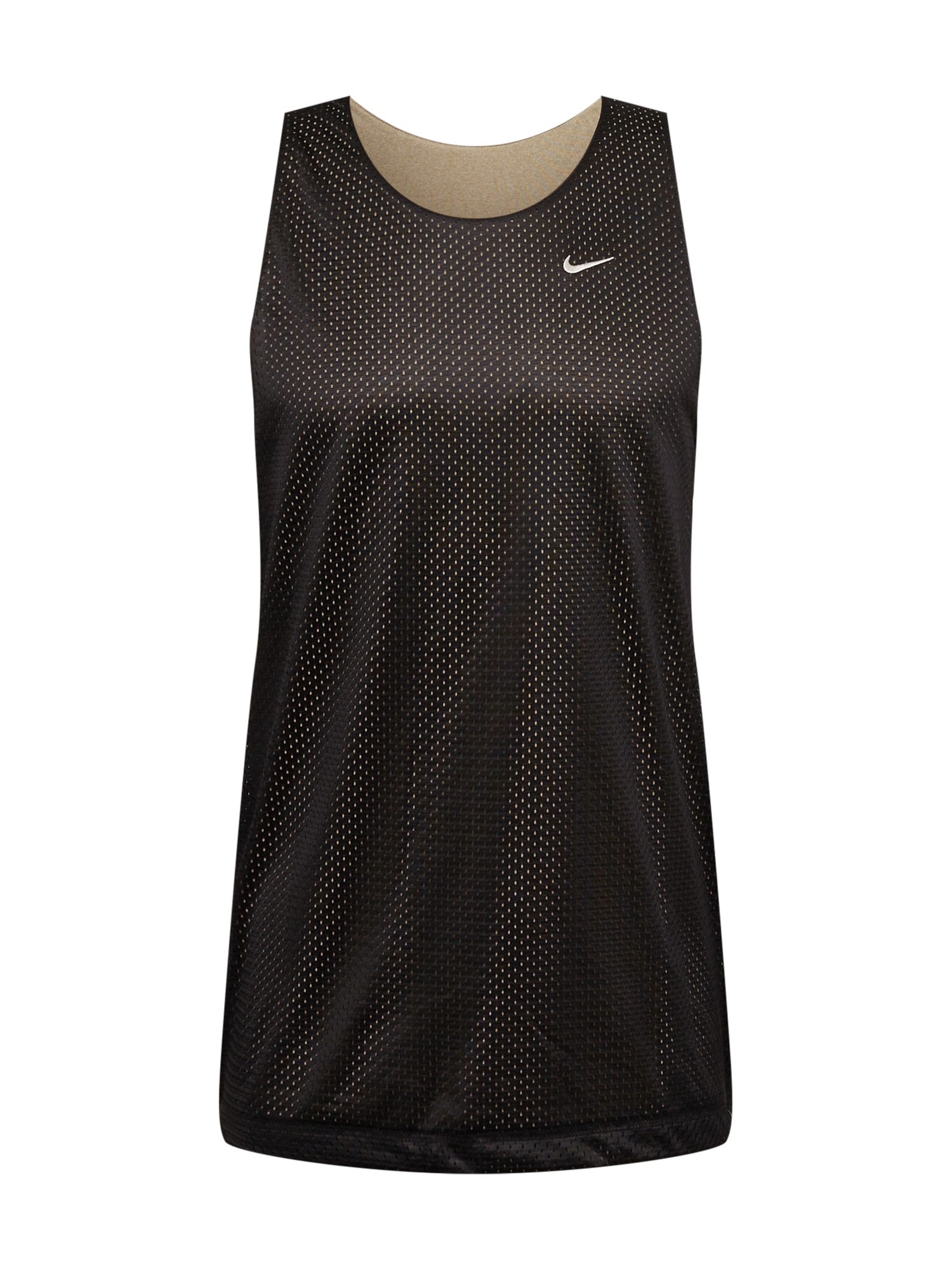 NIKE Funkcionalna majica  pesek / črna / bela