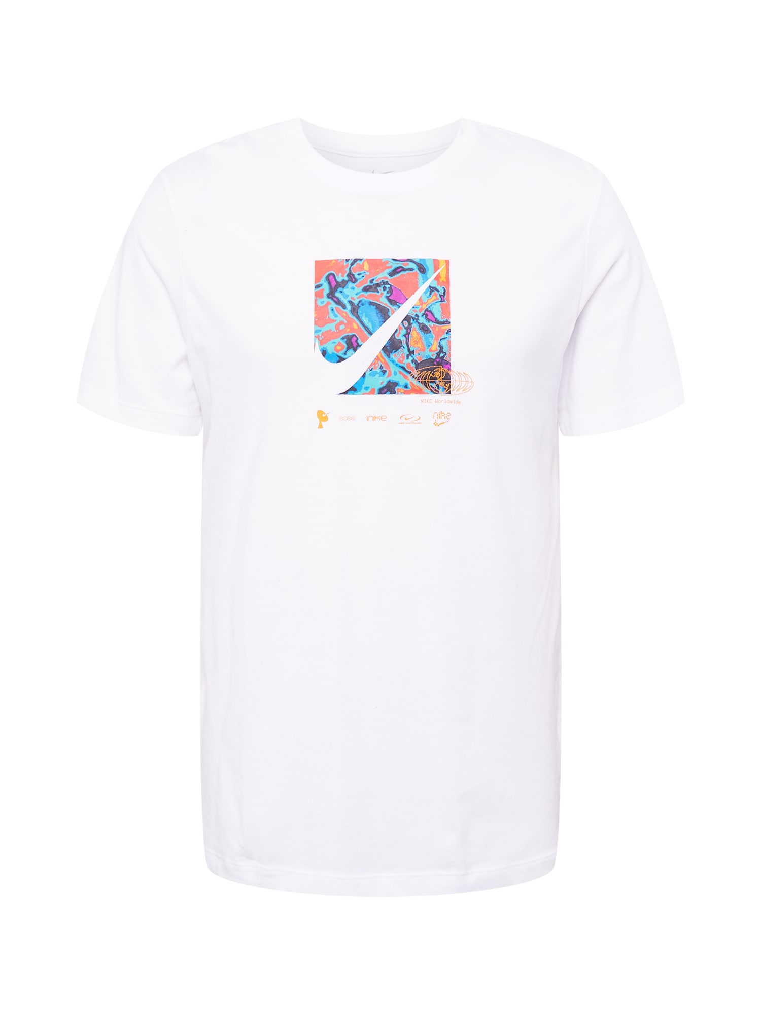 NIKE Funkcionalna majica  svetlo modra / žad / roza / bela