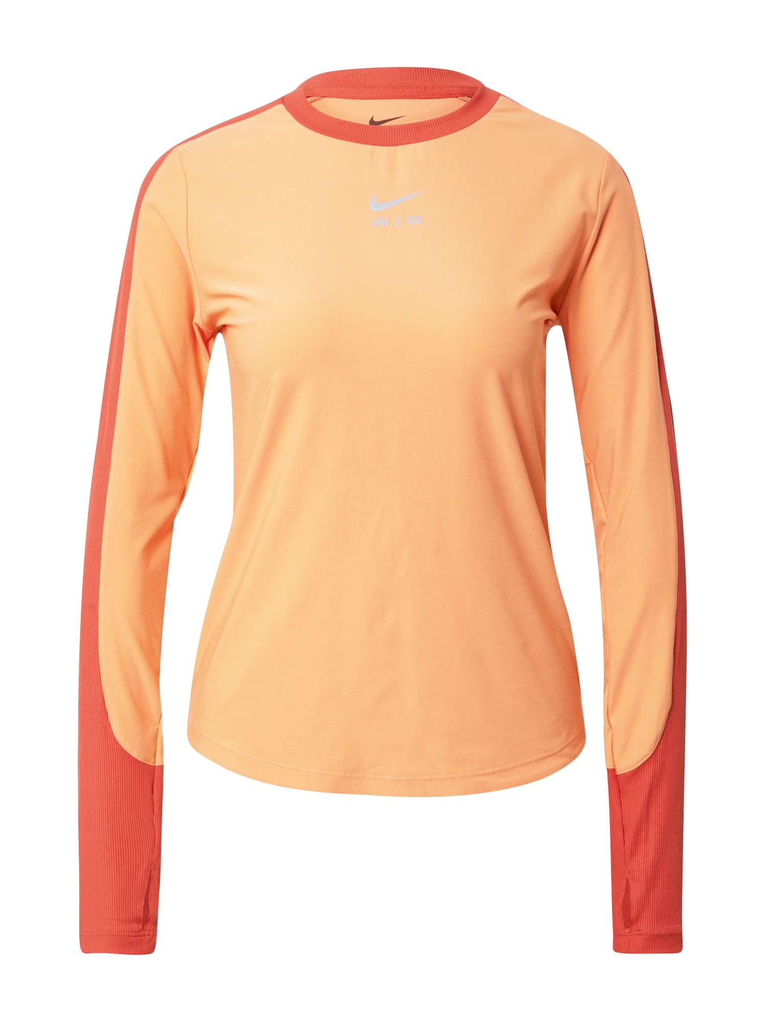 NIKE Funkcionalna majica  svetlo siva / svetlo oranžna / temno oranžna