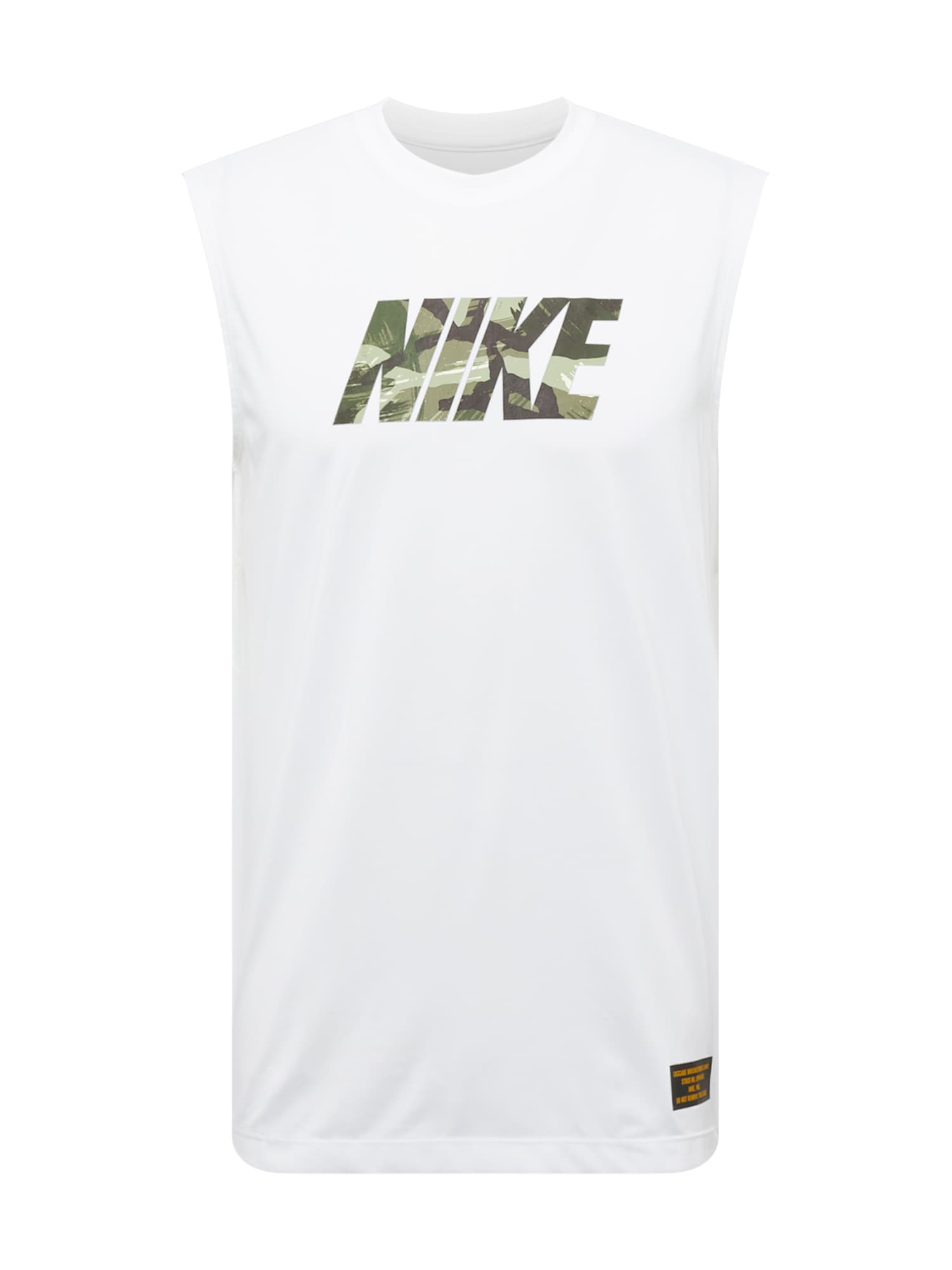 NIKE Funkcionalna majica  zelena / kaki / svetlo zelena / bela