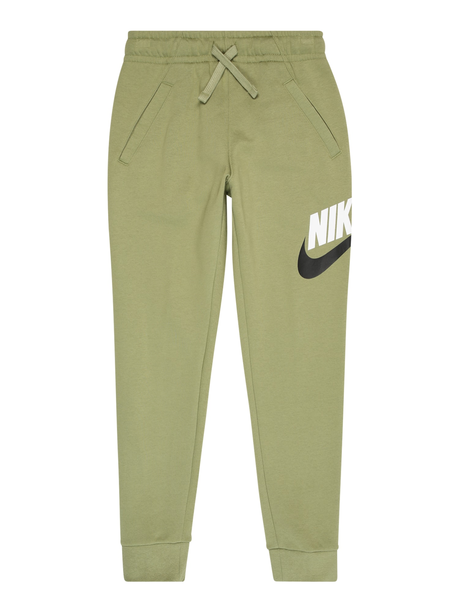 Nike Sportswear Hlače  svetlo zelena / črna / bela