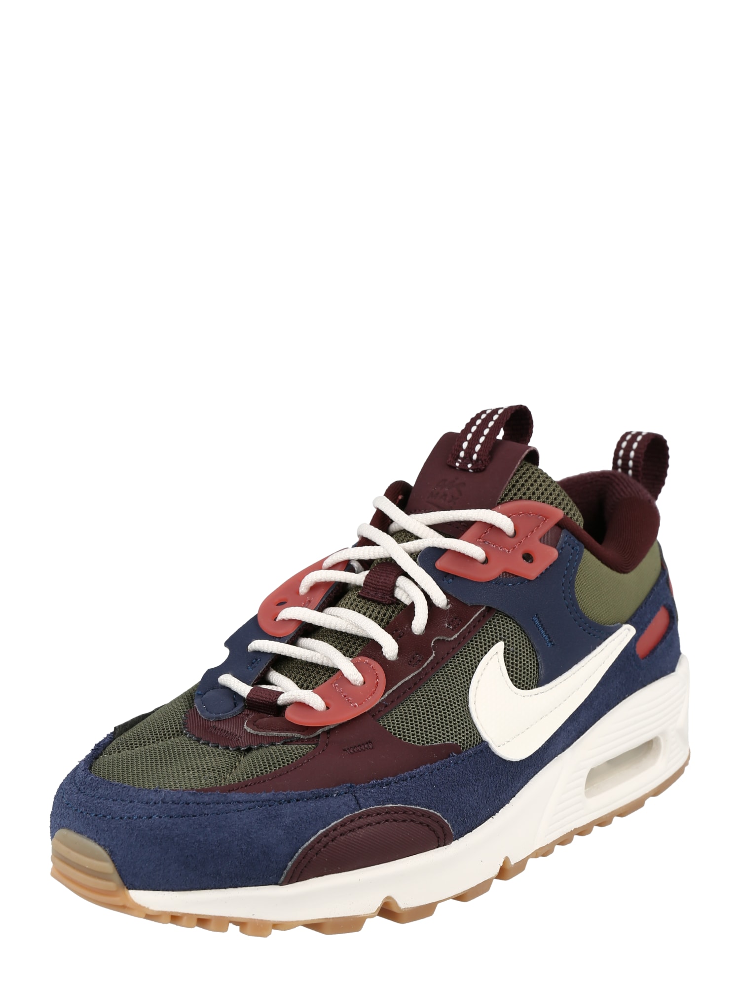 Nike Sportswear Nizke superge 'Air Max 90 Futura'  mornarska / oliva / burgund / bela