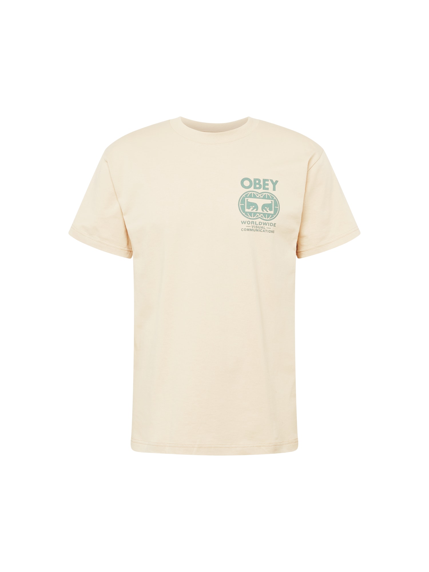 Obey Majica  pesek / zelena / majnica