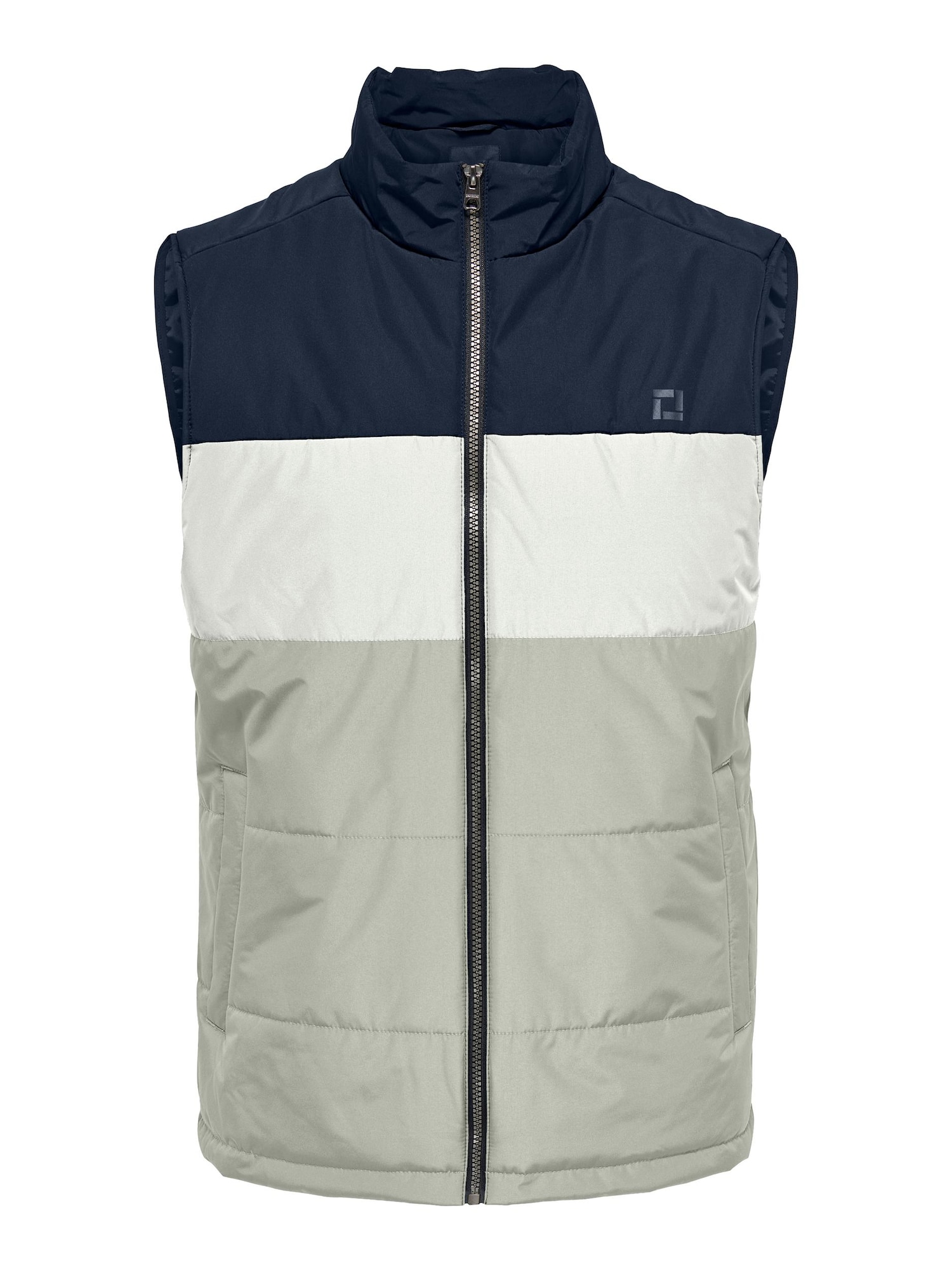 Only & Sons Brezrokavnik 'MELVIN'  bež / temno modra / svetlo siva