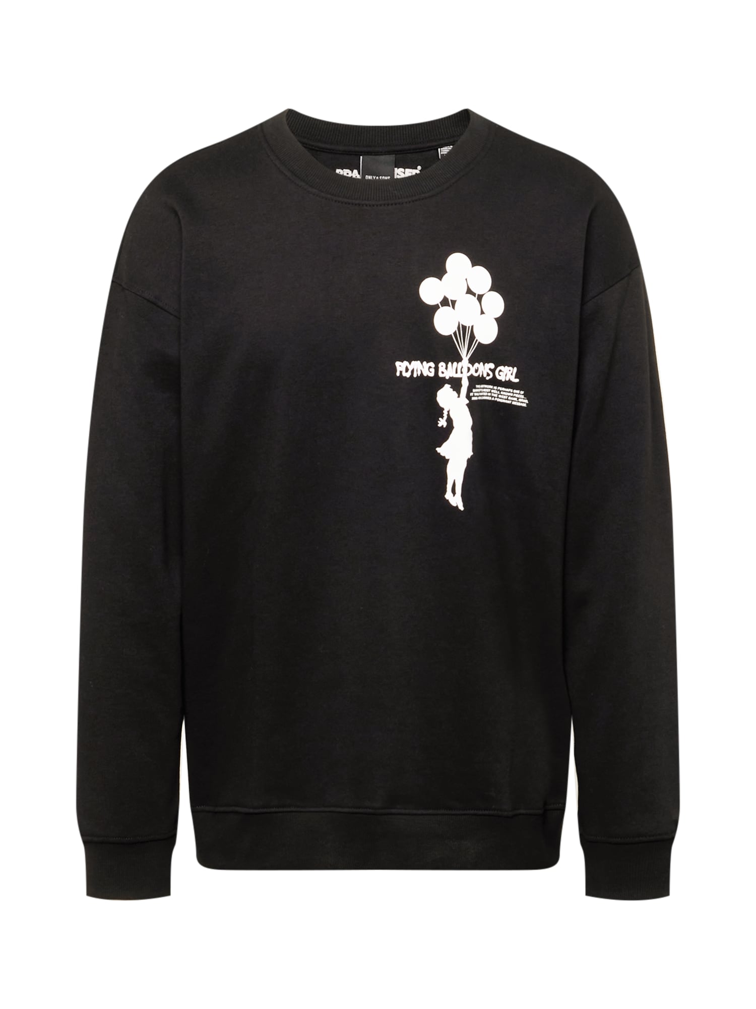 Only & Sons Majica 'Banksy'  črna / bela