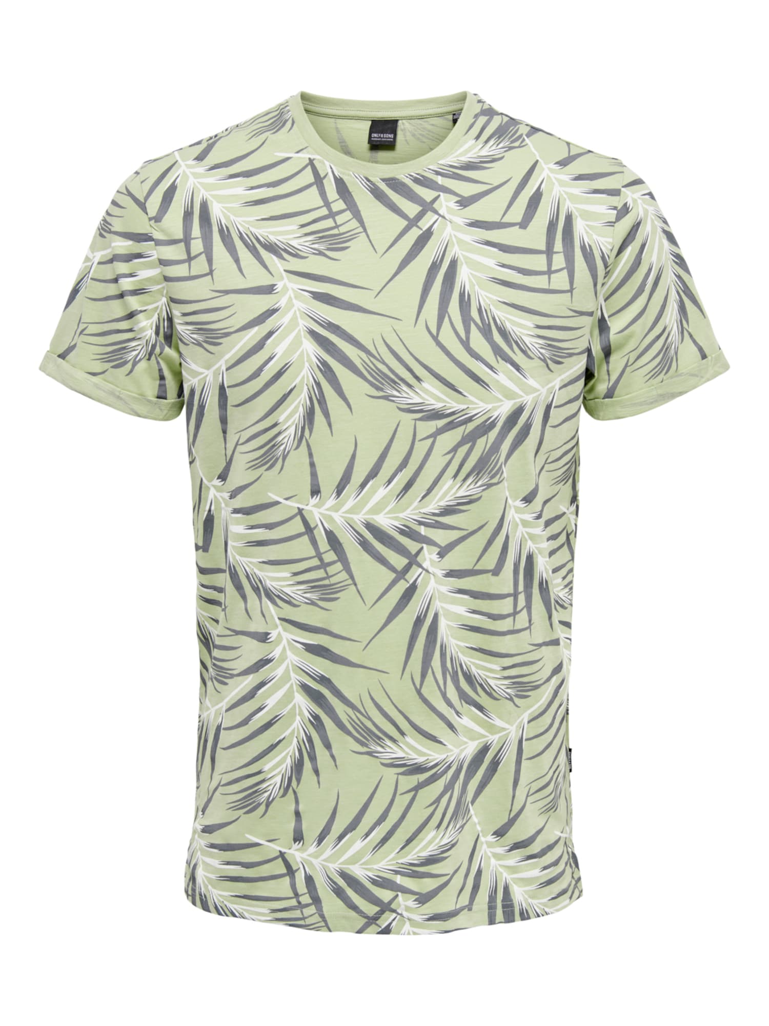 Only & Sons Majica 'Iason'  siva / zelena / bela