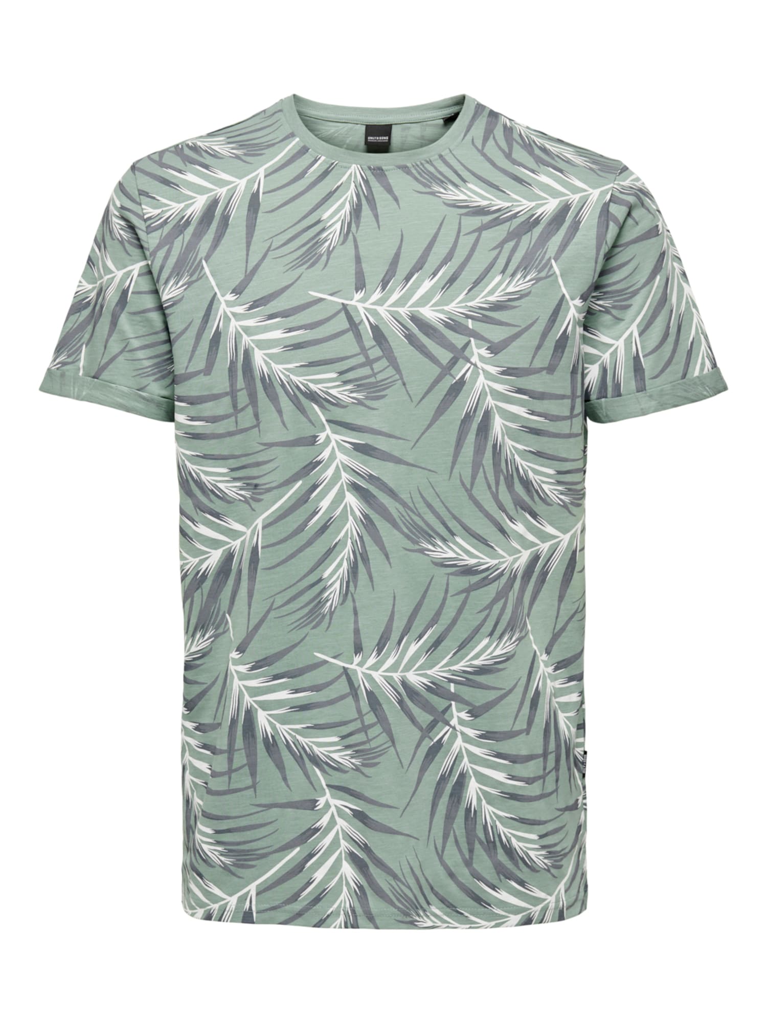 Only & Sons Majica 'Iason'  siva / zelena / bela