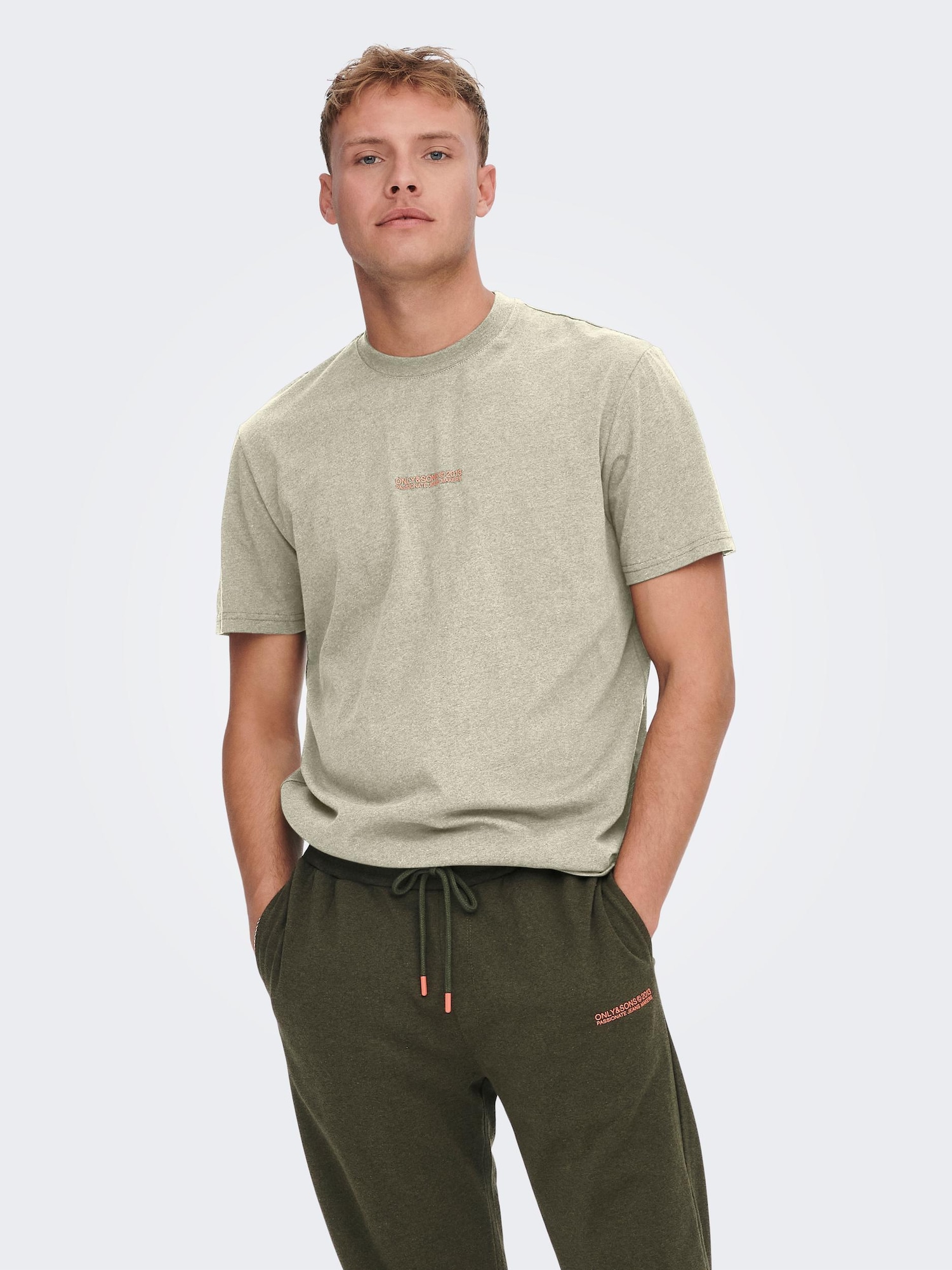 Only & Sons Majica 'Musk'  temno bež / rožnato zlata