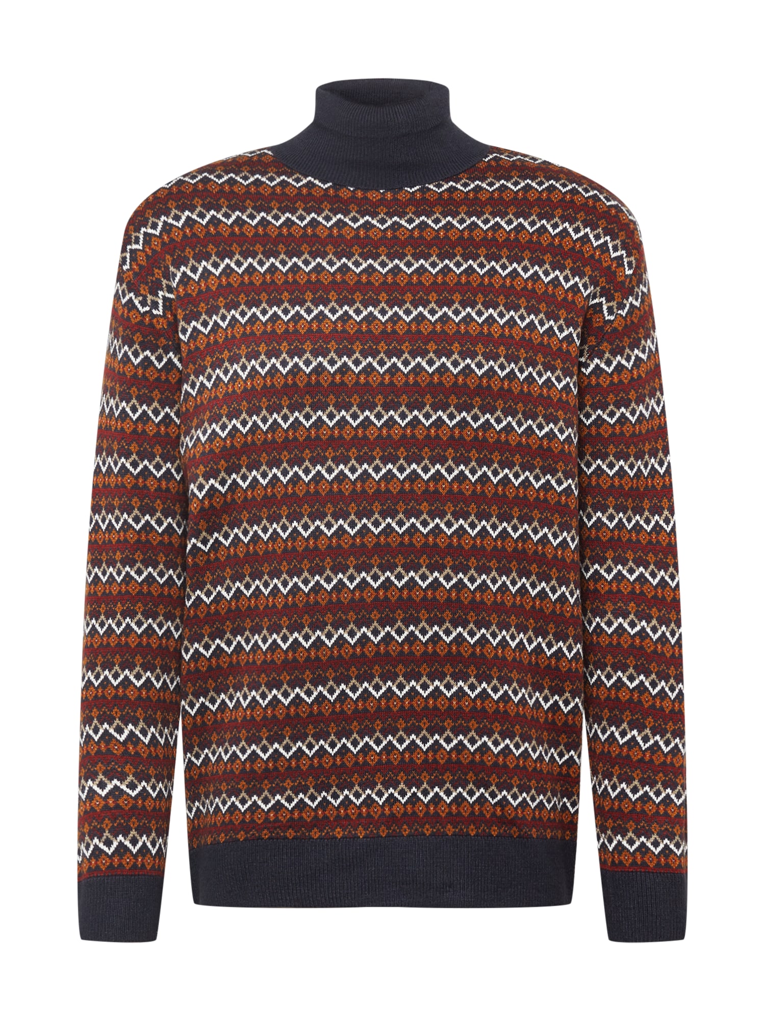Only & Sons Pulover 'NICOLAI'  mornarska / temno oranžna / temno rdeča / bela