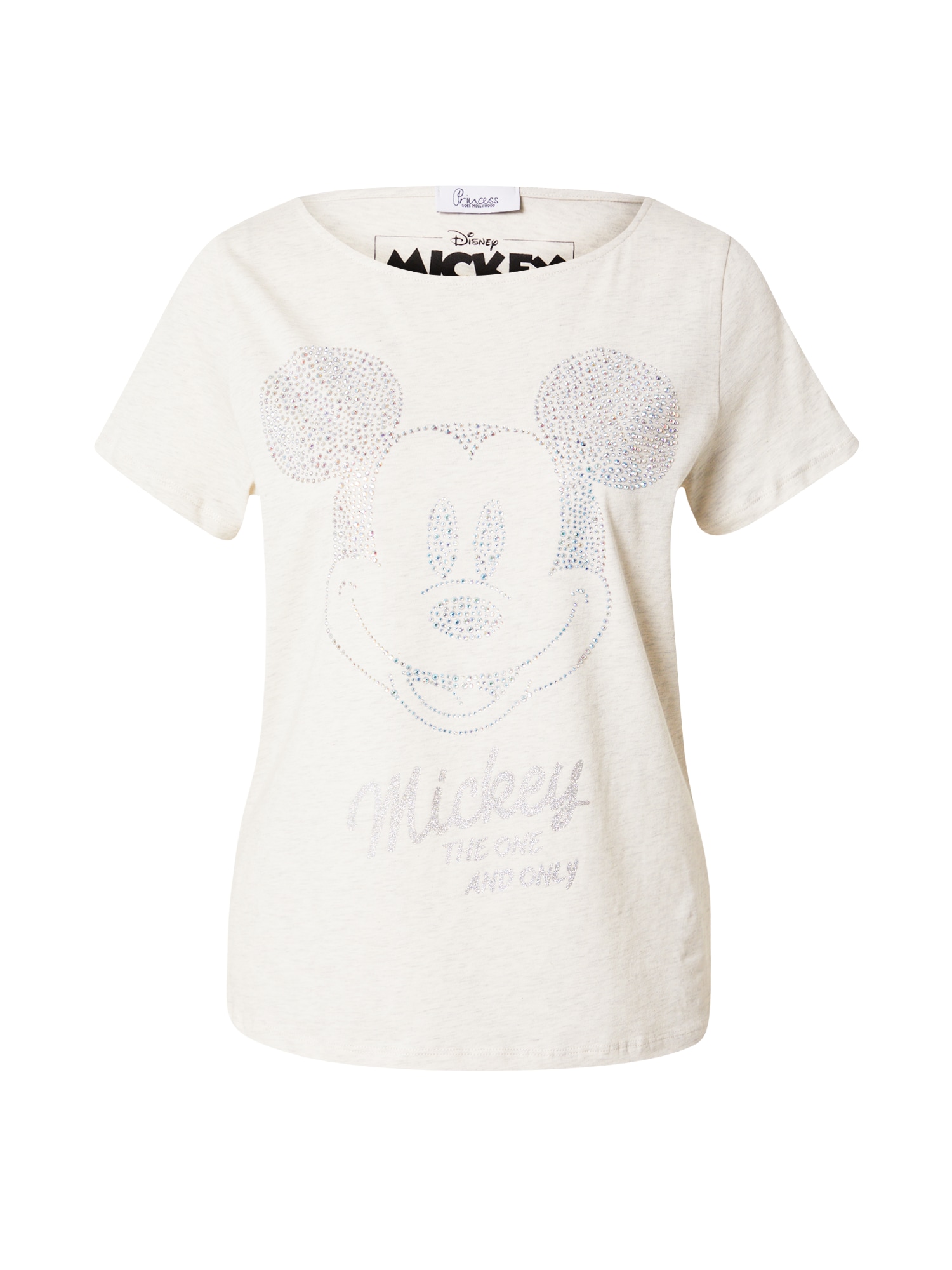 PRINCESS GOES HOLLYWOOD Majica 'Mickey Mouse Steinchen'  kremna