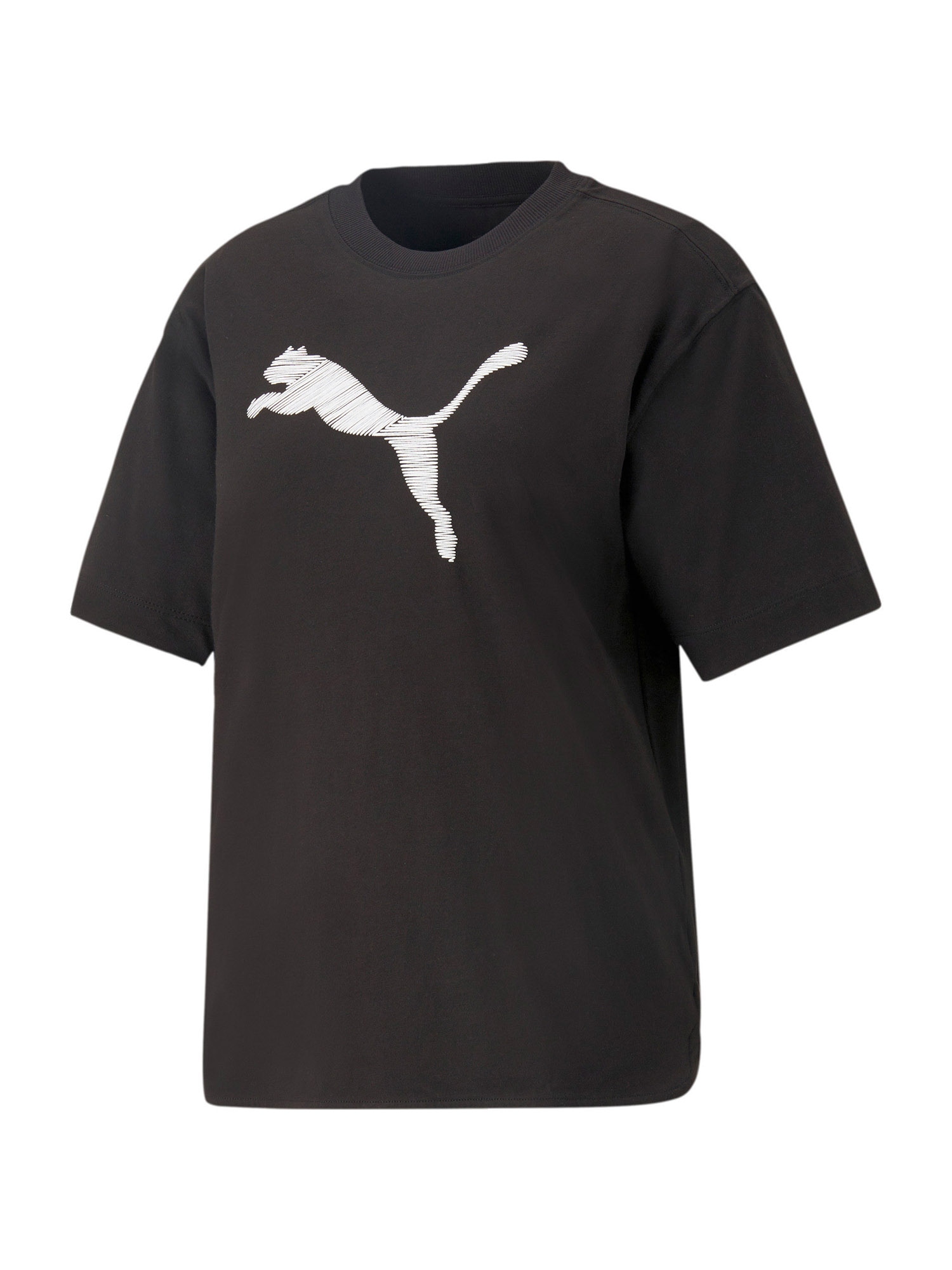 PUMA Funkcionalna majica  črna / bela