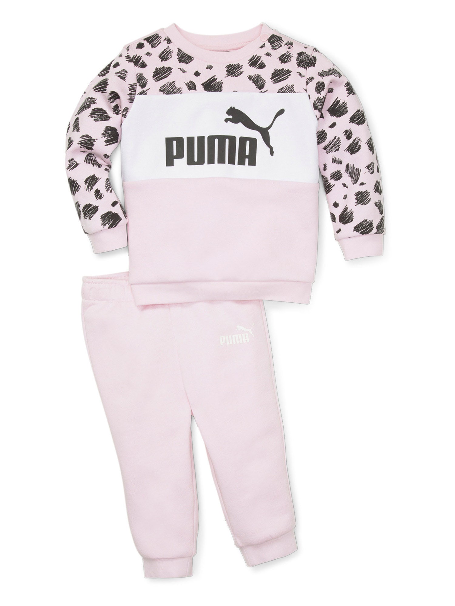 PUMA Trenirka za tek  pastelno roza / črna / bela