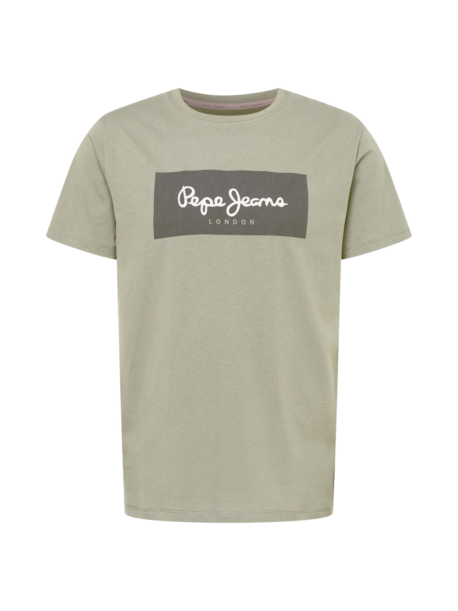 Pepe Jeans Majica 'AARON'  oliva / temno zelena / bela