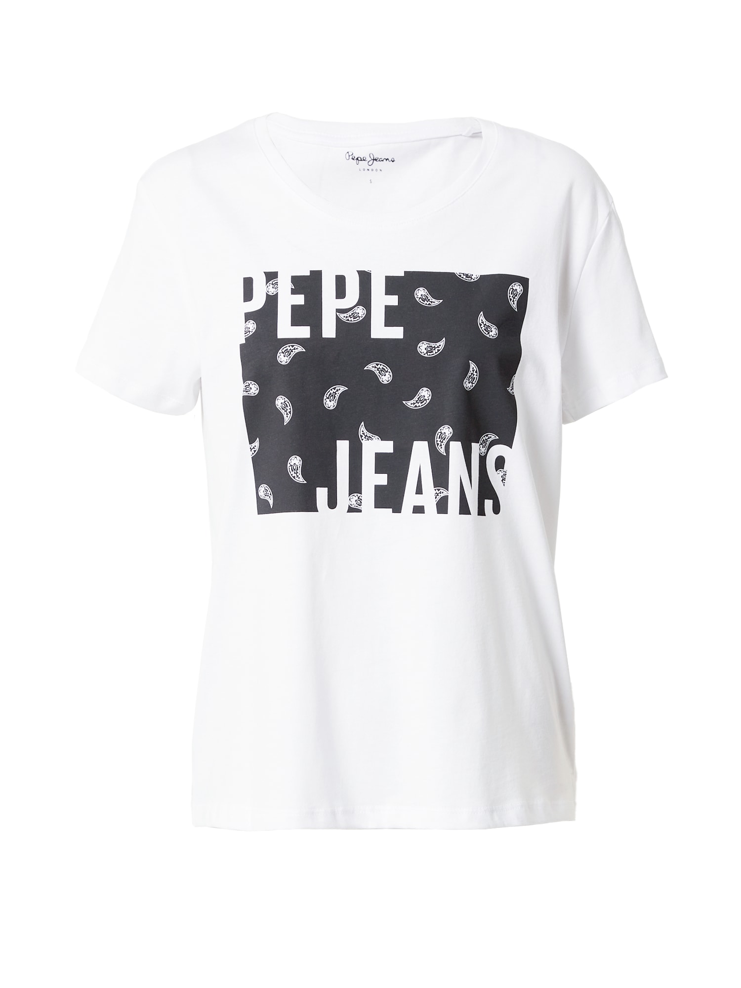 Pepe Jeans Majica 'LUCIE'  črna / bela