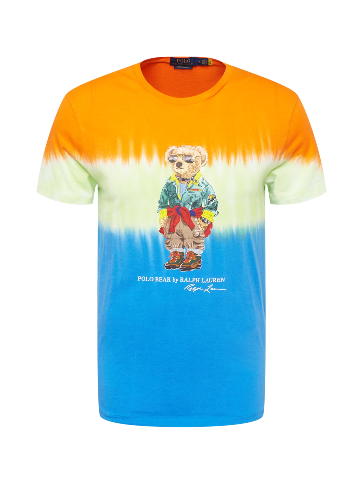 Polo Ralph Lauren Majica  nebeško modra / svetlo rjava / meta / oranžna