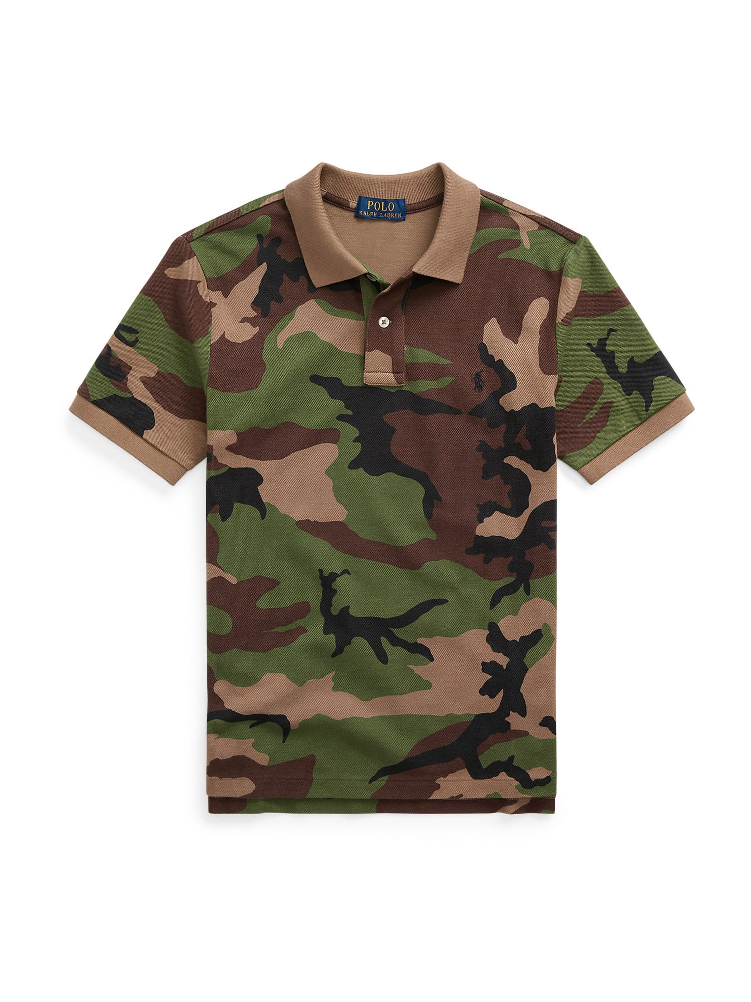 Polo Ralph Lauren Majica  svetlo bež / rjava / zelena / črna