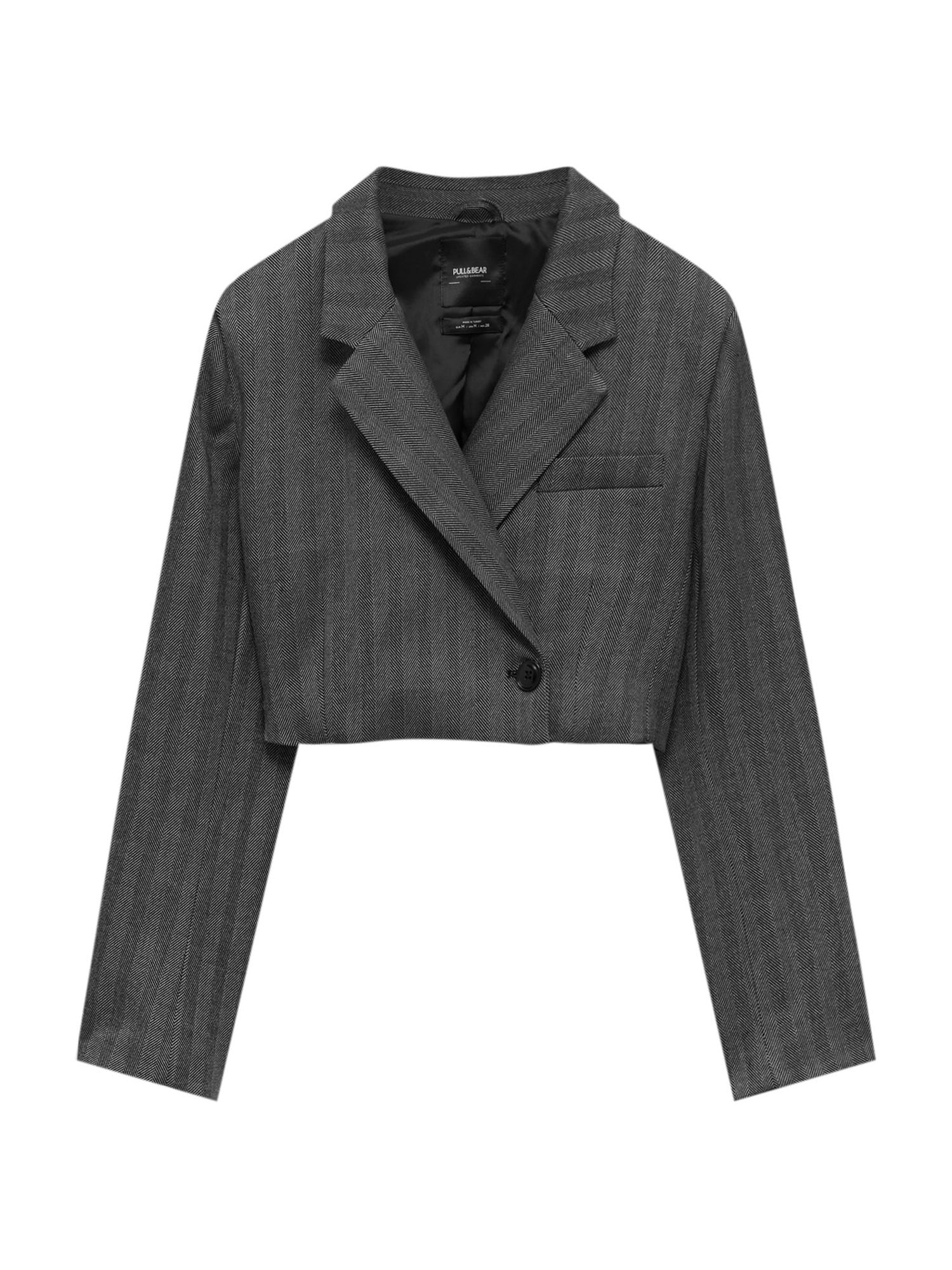 Pull&Bear Blazer  temno siva / črna