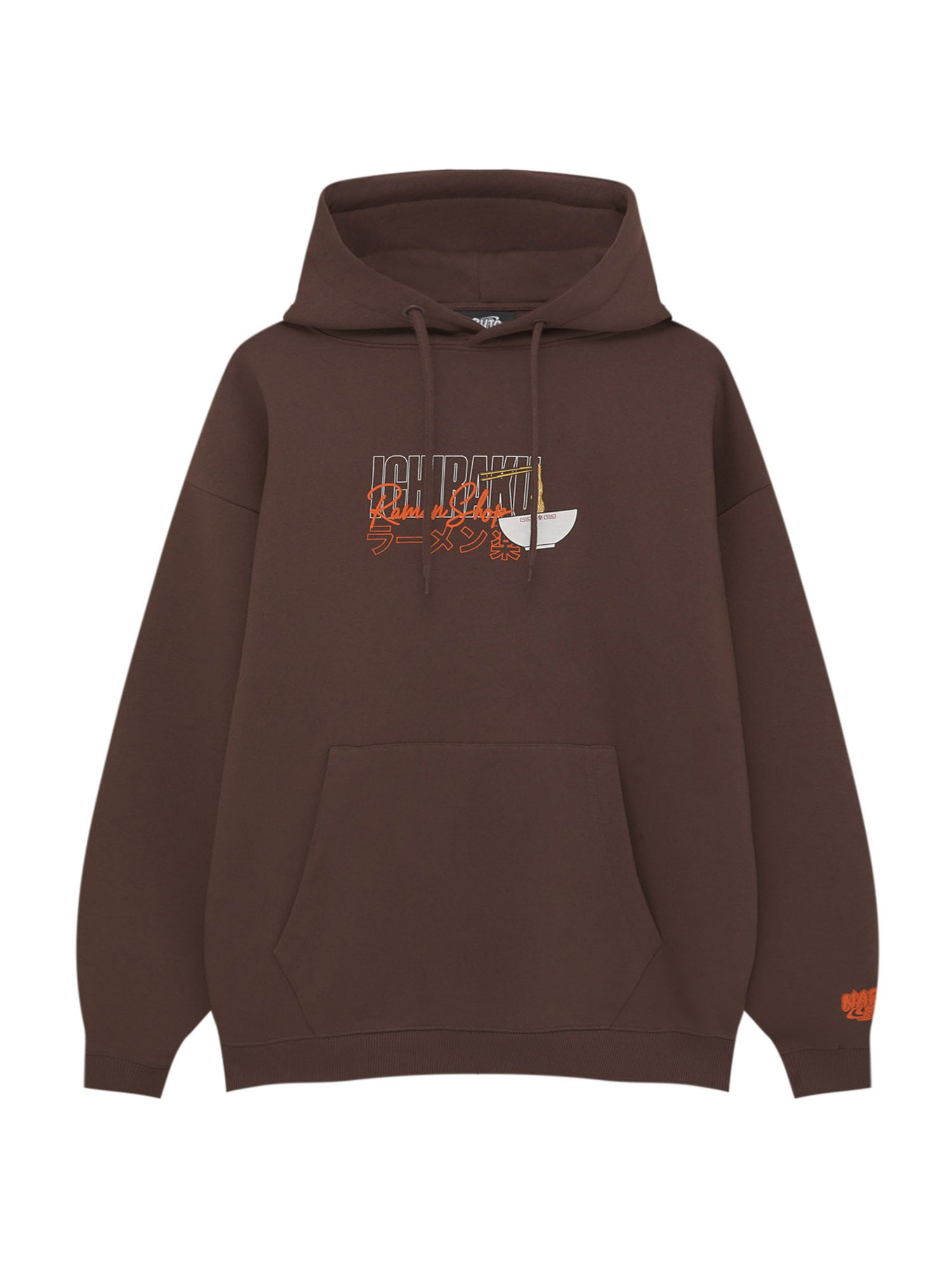Pull&Bear Majica  encijan / čokolada / oranžna / naravno bela