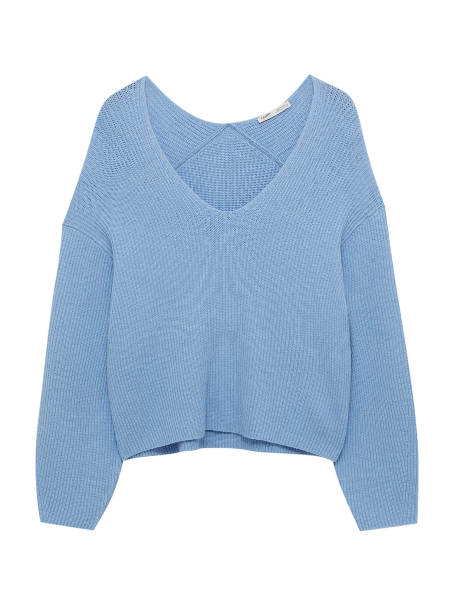 Pull&Bear Pulover  nebeško modra