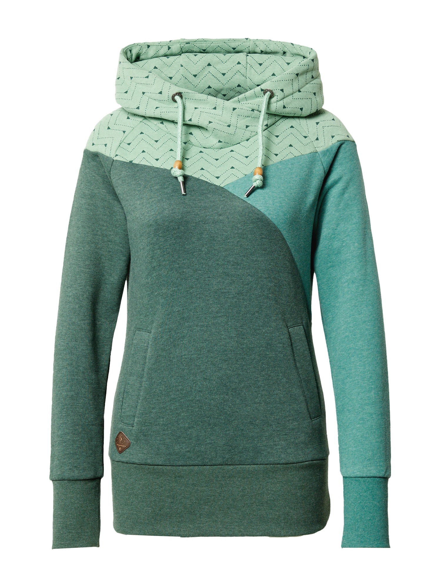 Ragwear Majica  rjava / zelena / žad / pastelno zelena