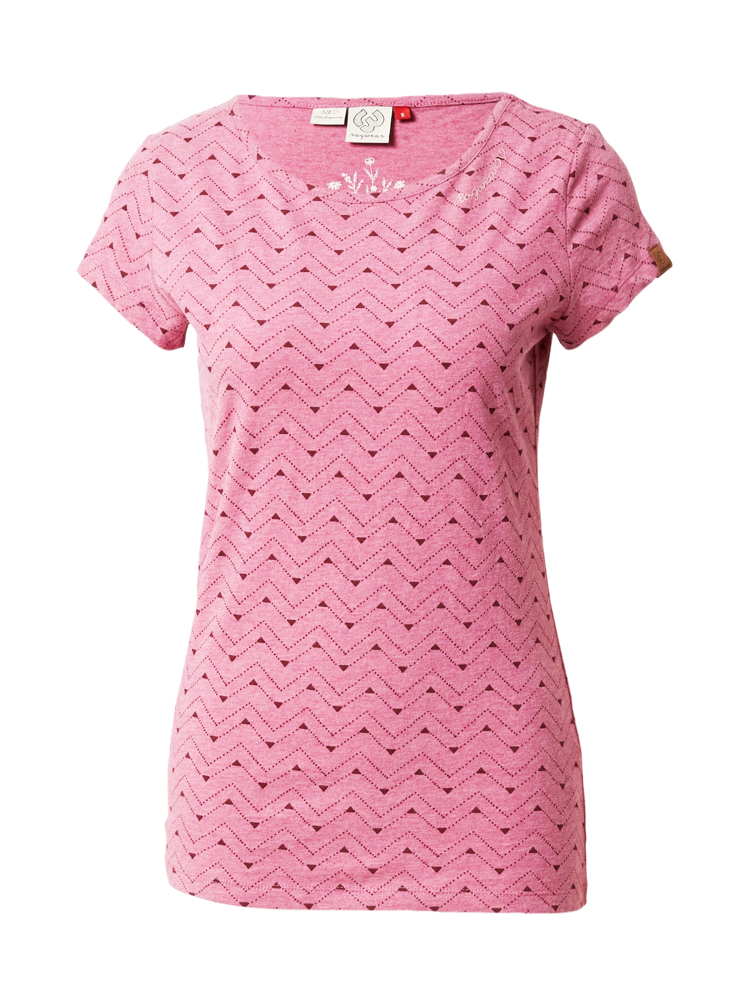 Ragwear Majica  roza / vinsko rdeča