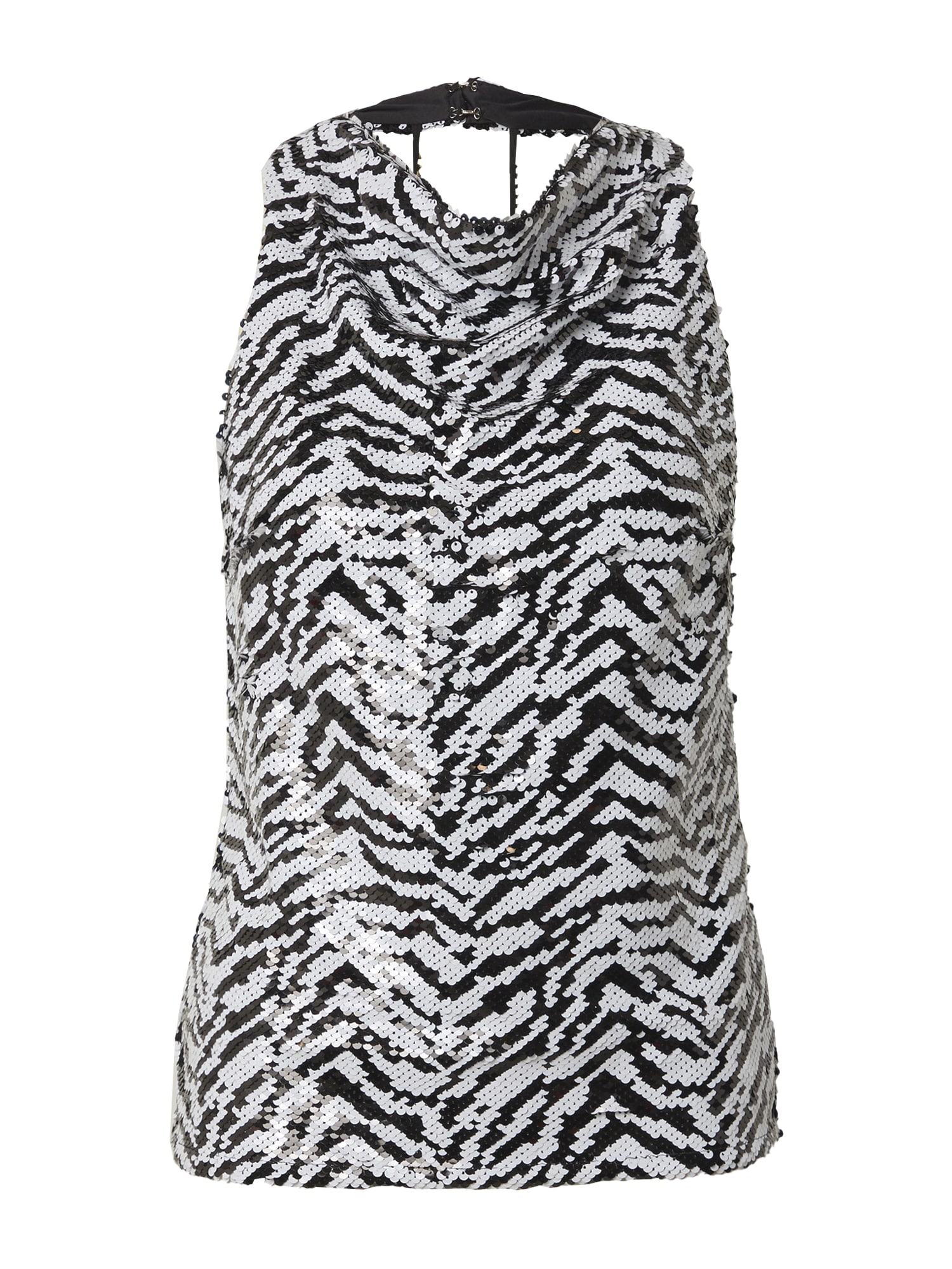 River Island Bluza  črna / bela