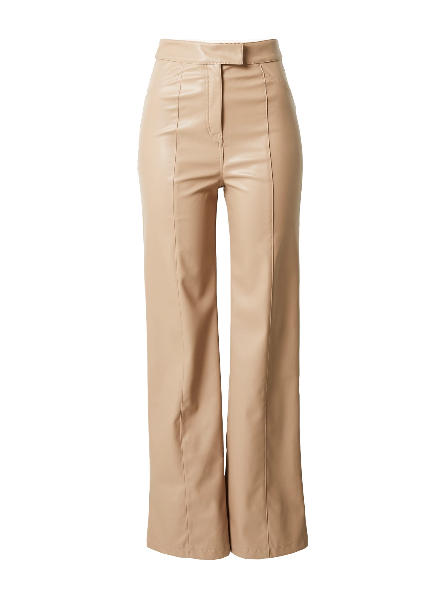 River Island Hlače z naborki  svetlo rjava