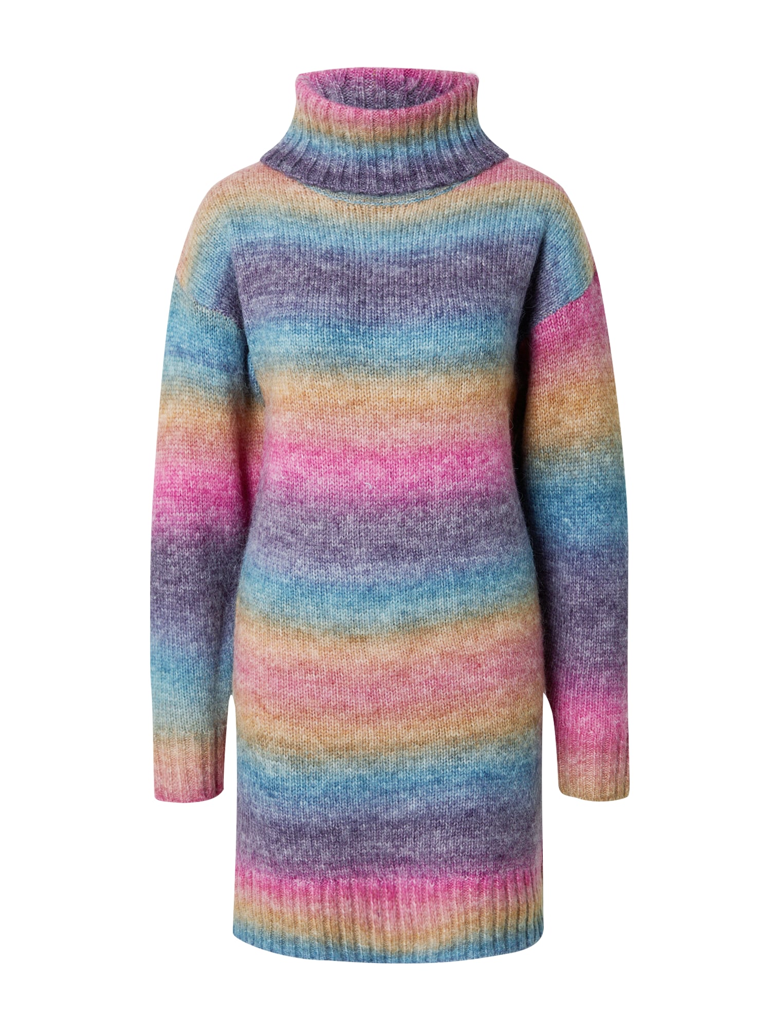 River Island Pletena obleka 'COMET'  svetlo modra / temno liila / oranžna / roza
