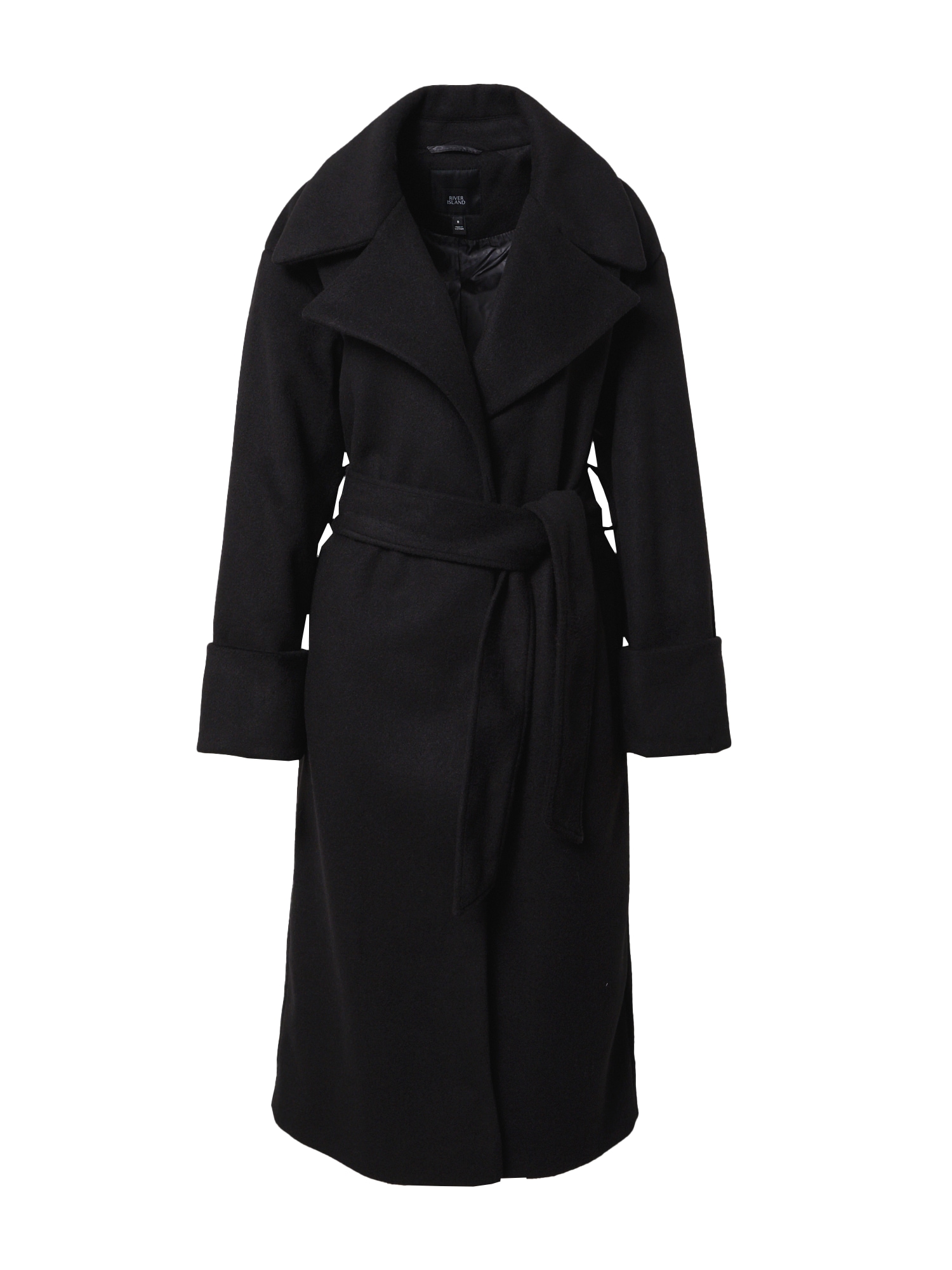 River Island Prehoden plašč  črna