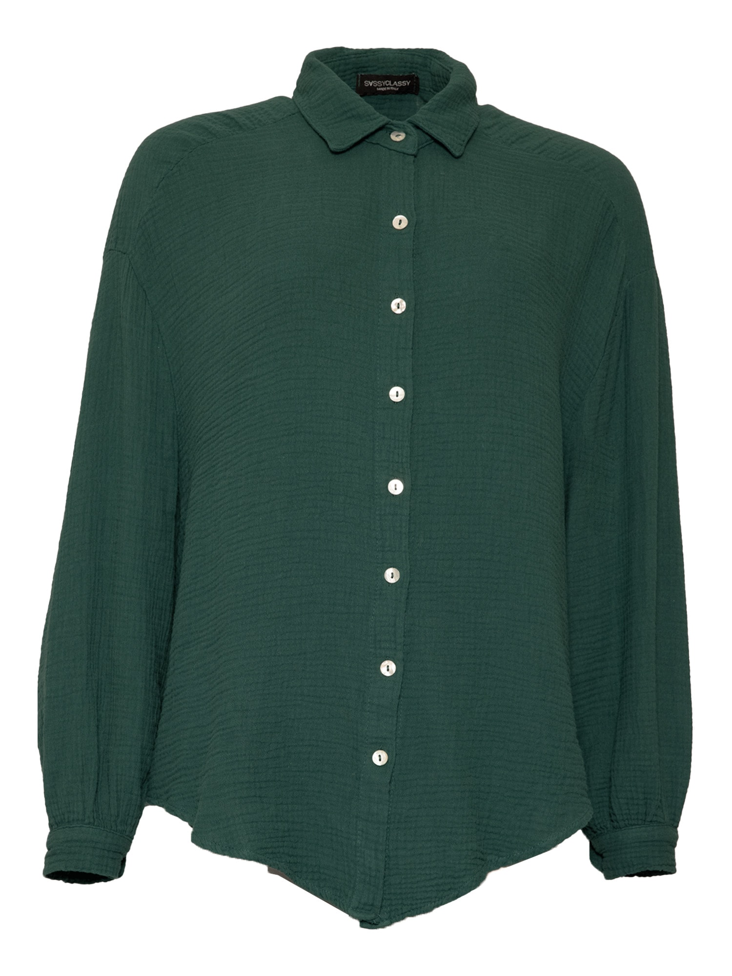 SASSYCLASSY Bluza  temno zelena / bela