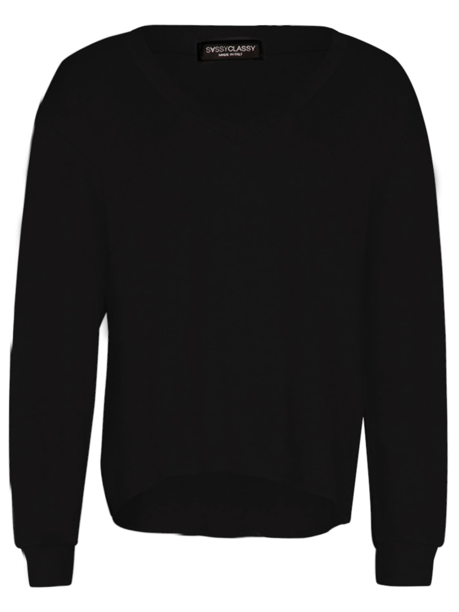 SASSYCLASSY Širok pulover  črna
