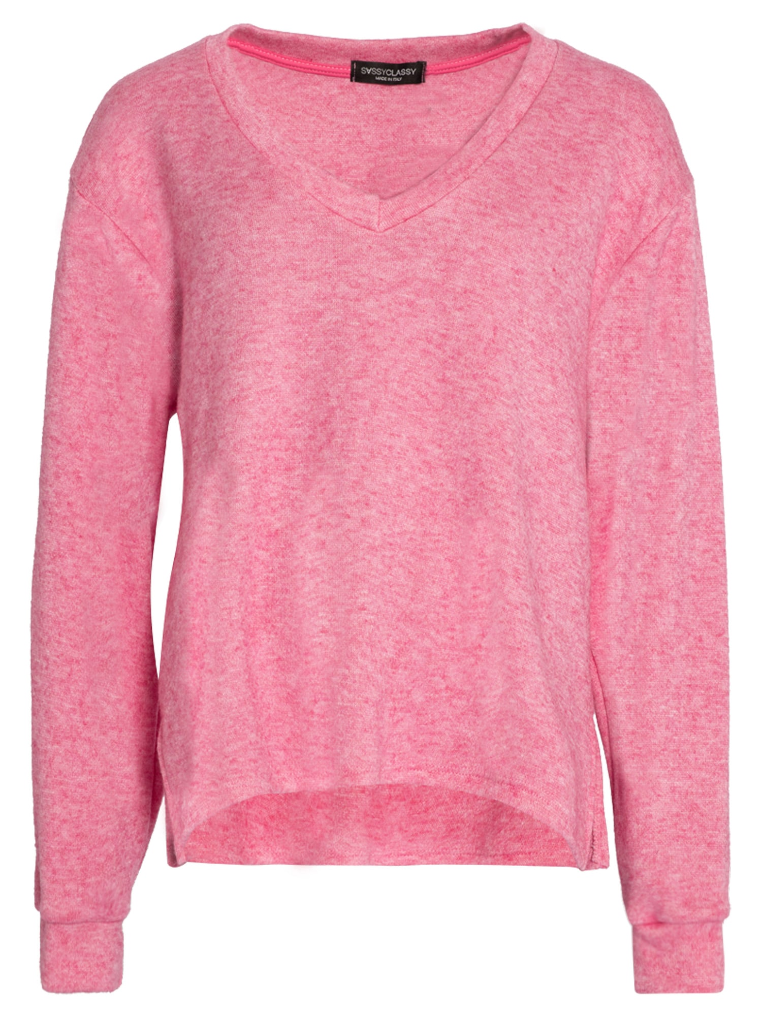 SASSYCLASSY Širok pulover  roza