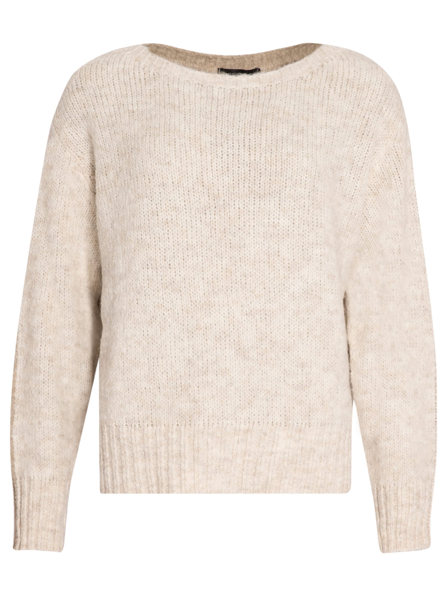 SASSYCLASSY Širok pulover  svetlo rjava / off-bela