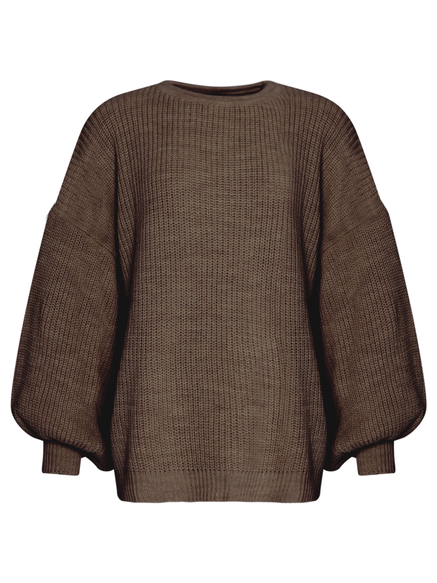 SASSYCLASSY Širok pulover  temno siva