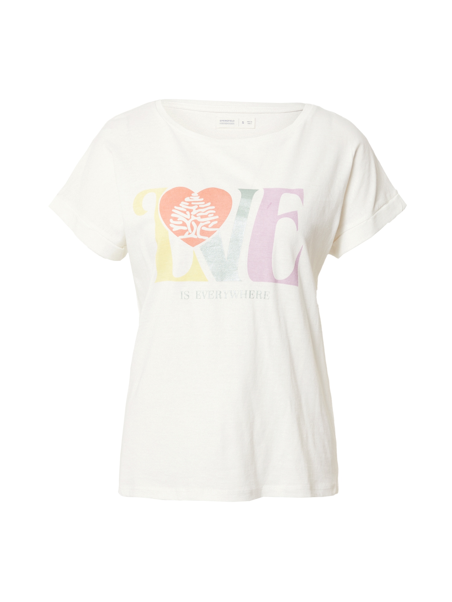 Springfield Majica 'LOVE ARBOL'  kremna / mešane barve