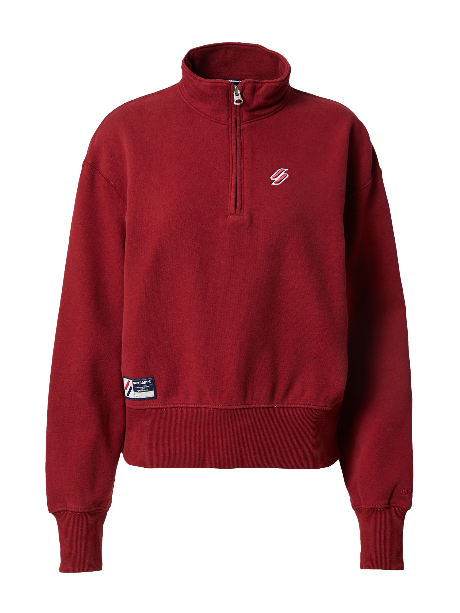 Superdry Majica  merlot / bela