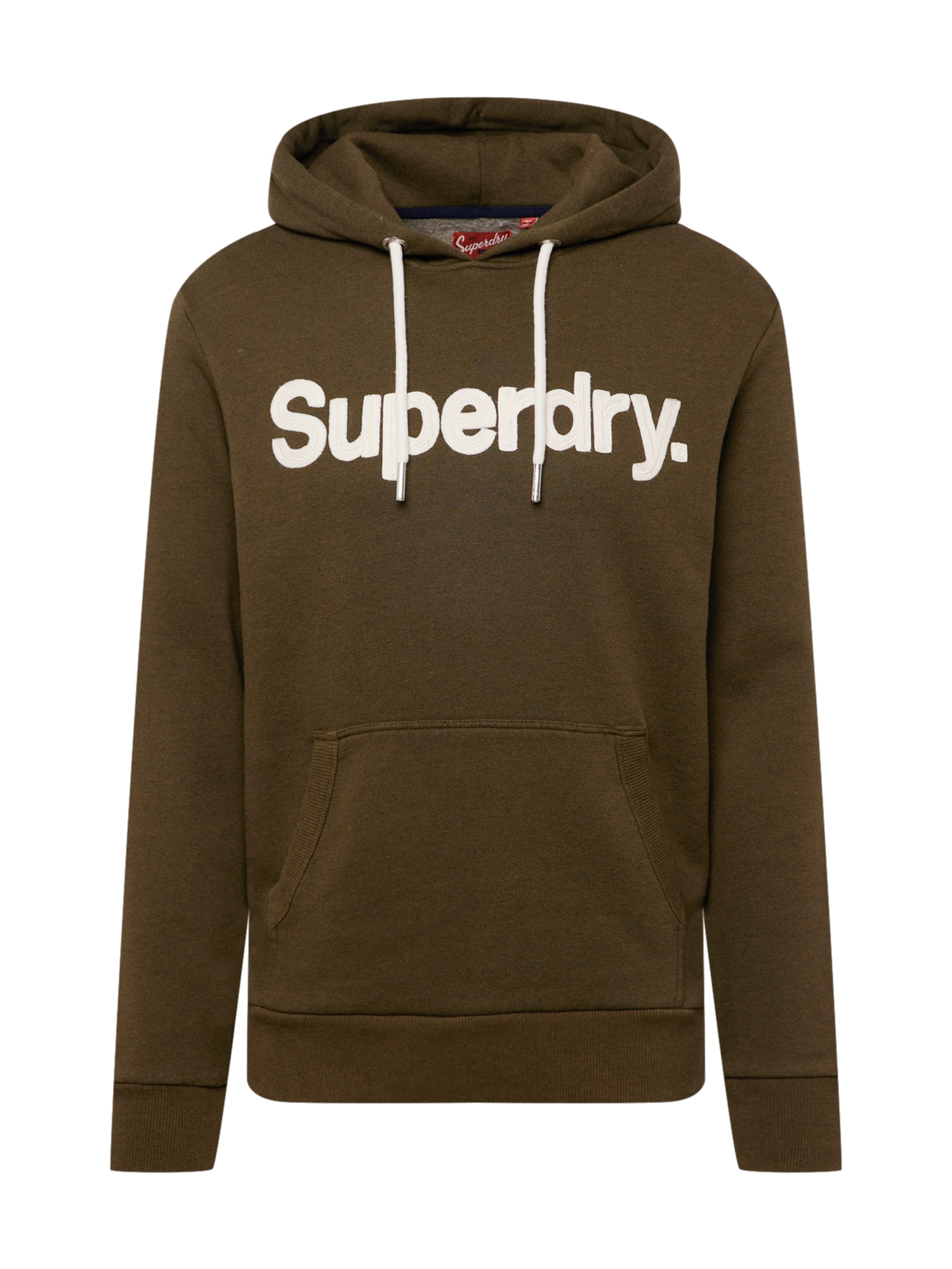 Superdry Majica  oliva / bela