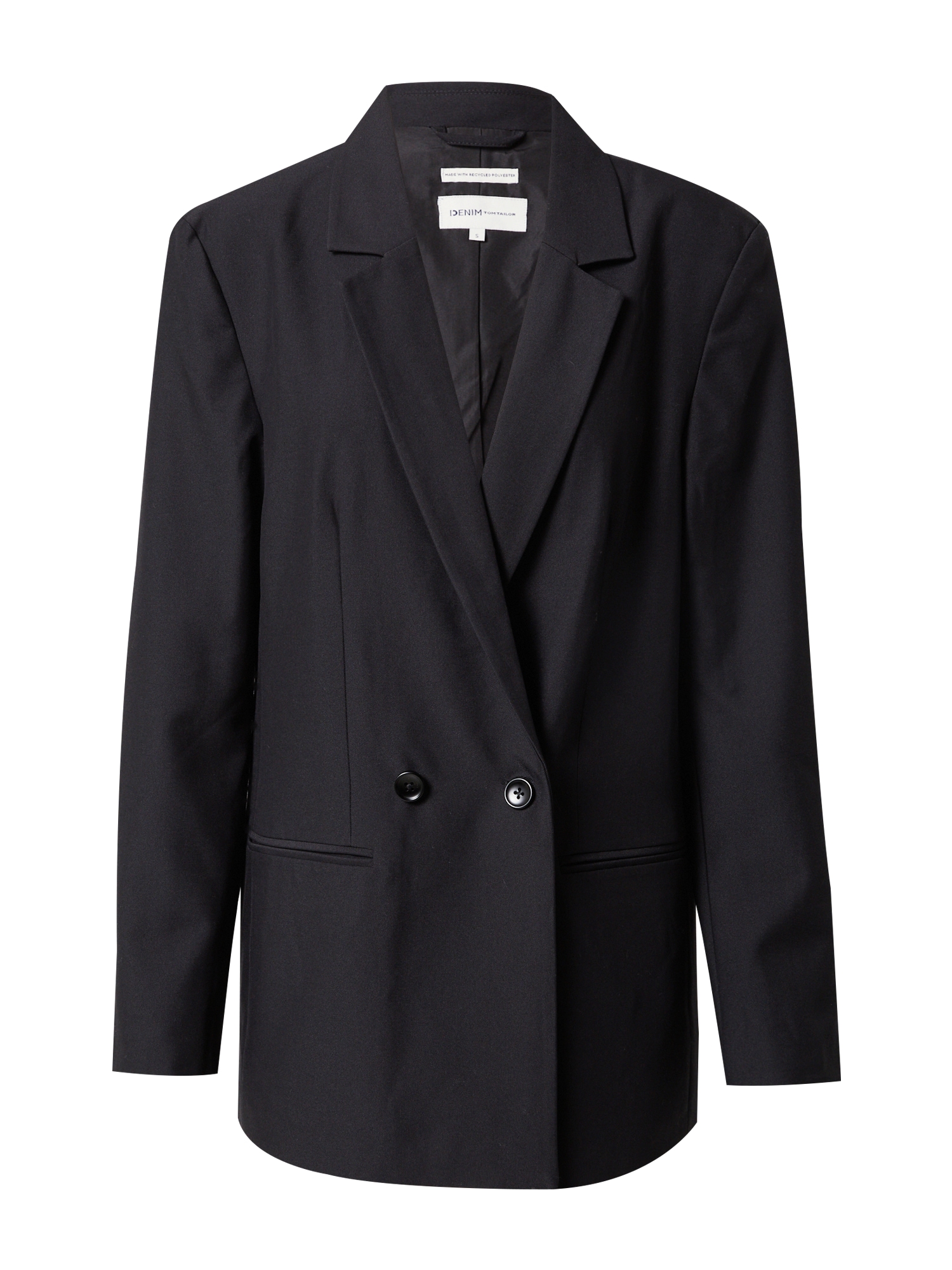 TOM TAILOR DENIM Blazer  črna