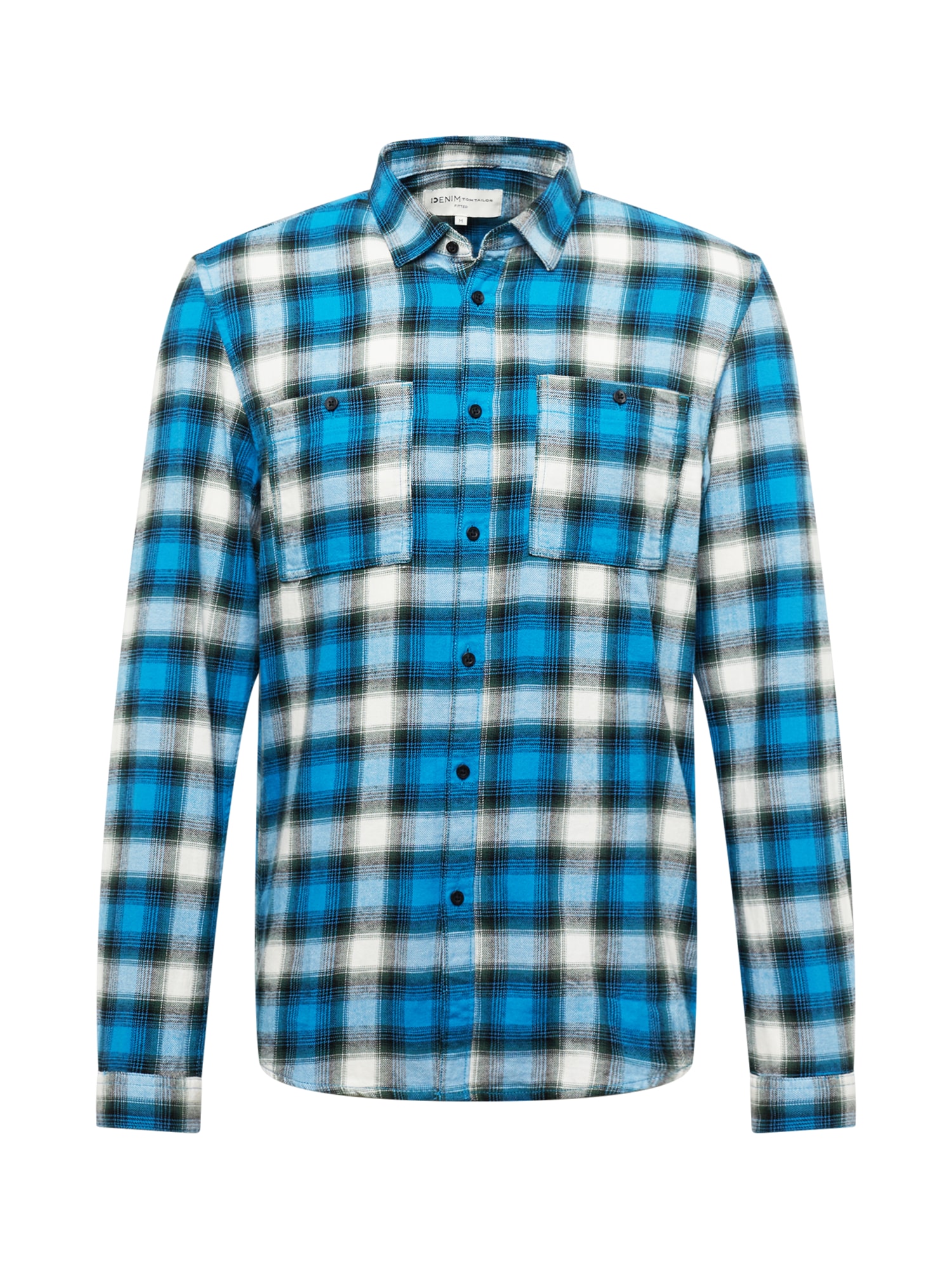 TOM TAILOR DENIM Srajca  svetlo modra / jelka / off-bela