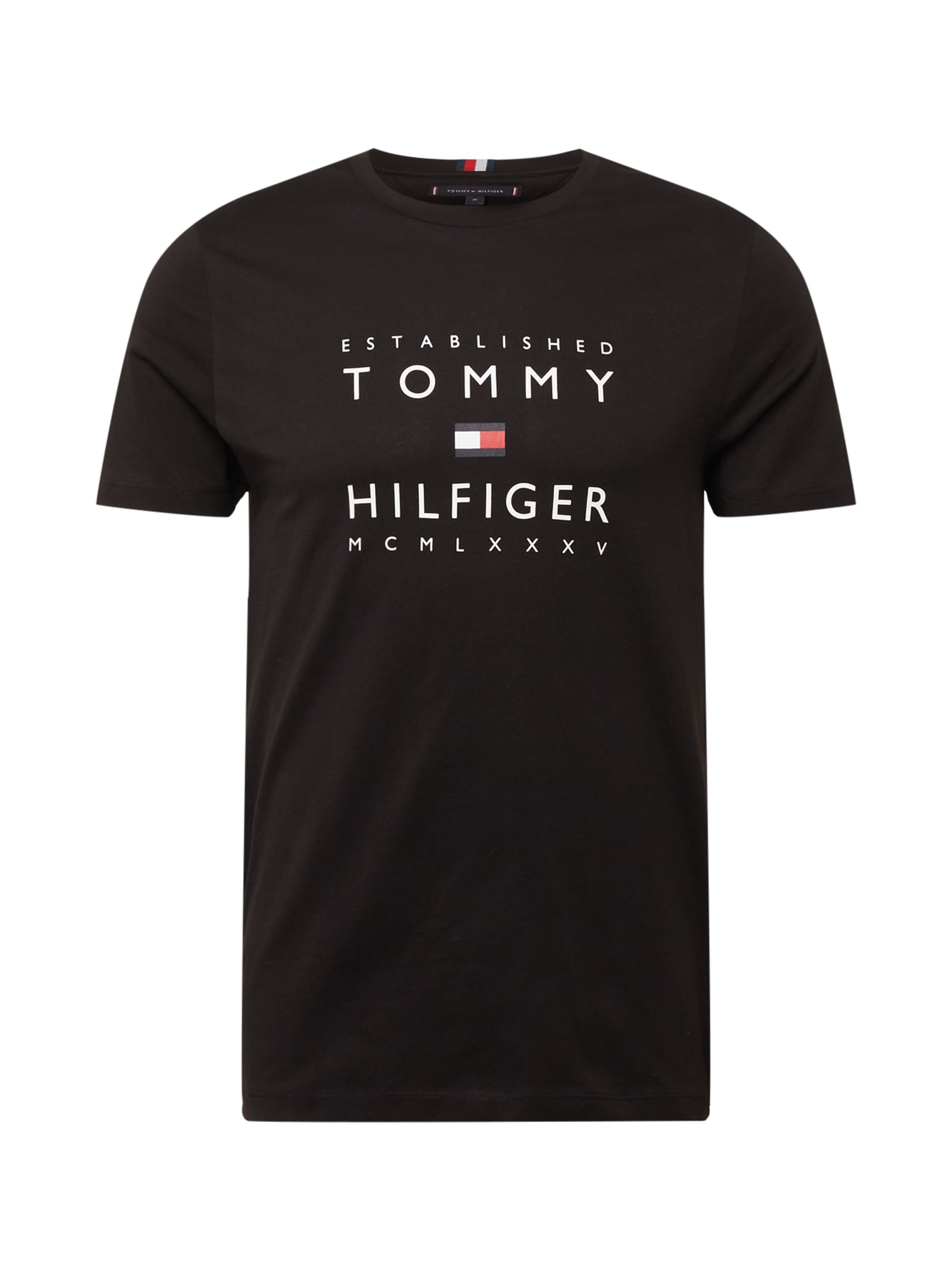 TOMMY HILFIGER Majica  rdeča / črna / bela