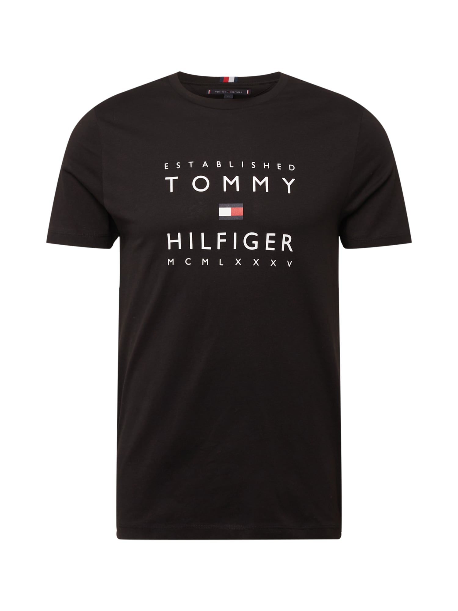TOMMY HILFIGER Majica  rdeča / črna / bela