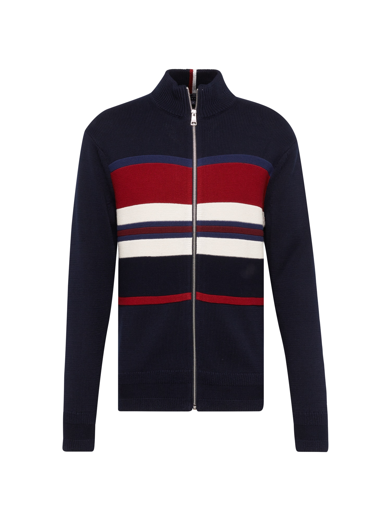 TOMMY HILFIGER Pletena jopa 'Seasonal'  modra / nočno modra / rdeča / bela